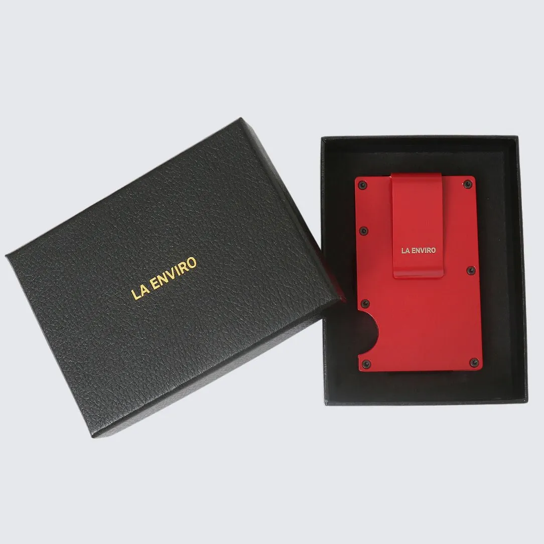 Minimalist Metal Wallet I Red