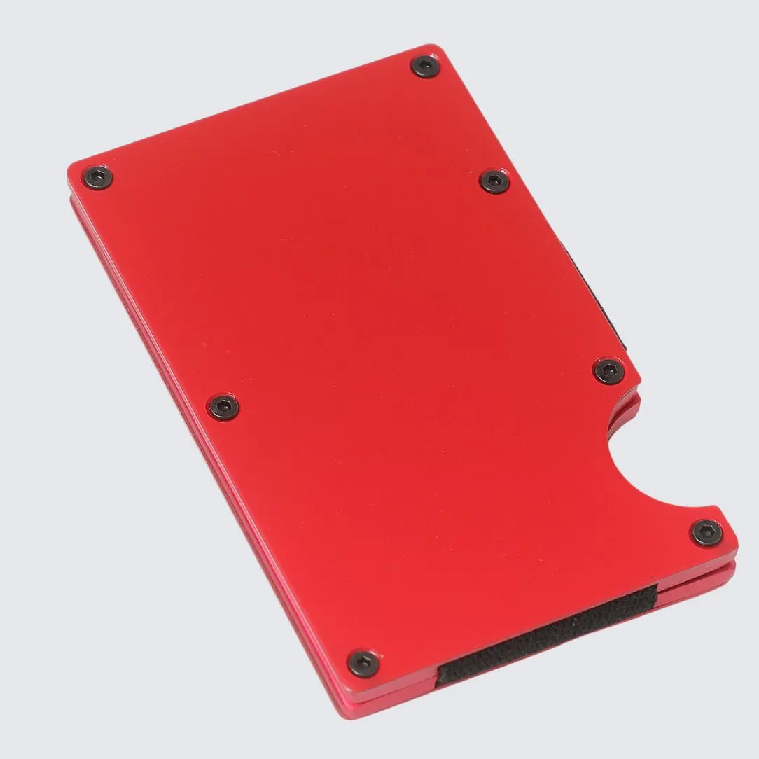 Minimalist Metal Wallet I Red