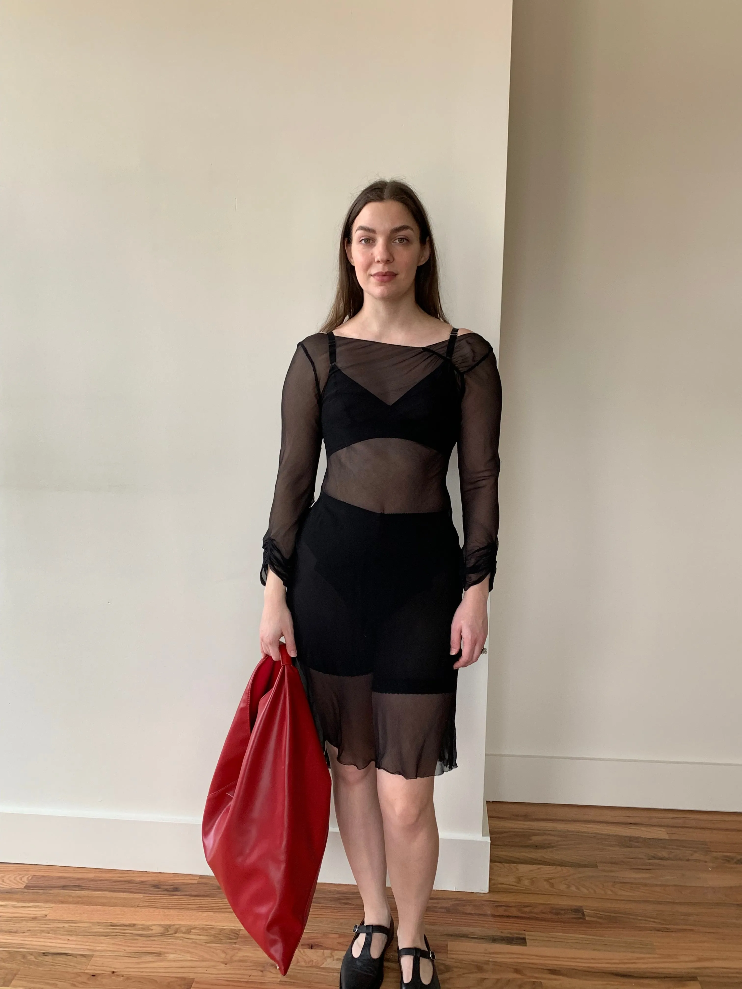 MM6 Margiela red leather tote bag