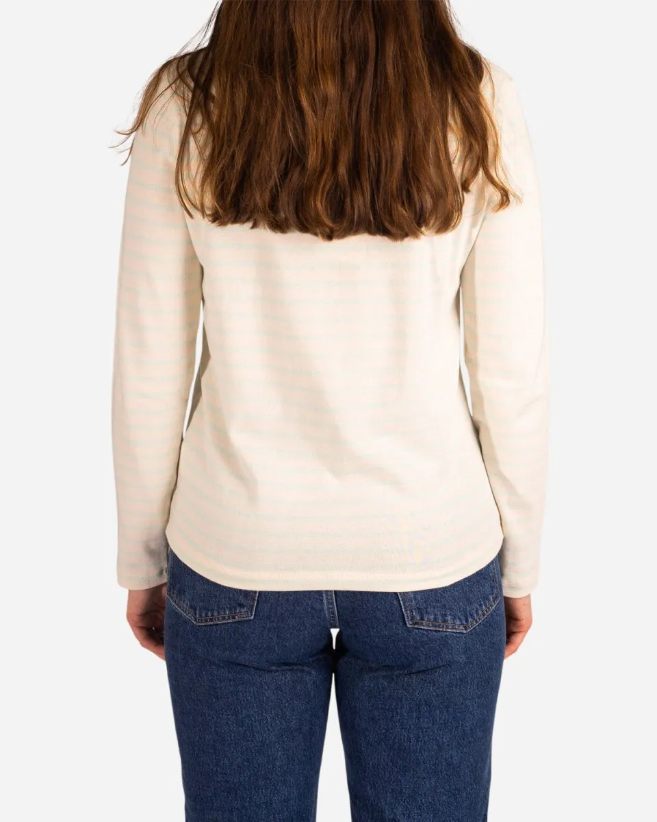 Moa Long Sleeve - Off-White/Light Mint