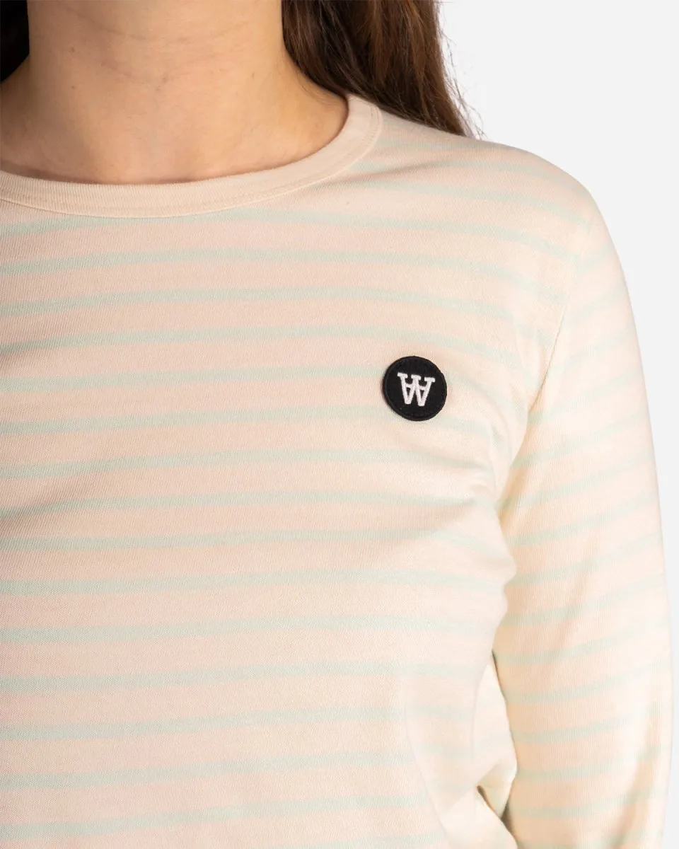 Moa Long Sleeve - Off-White/Light Mint