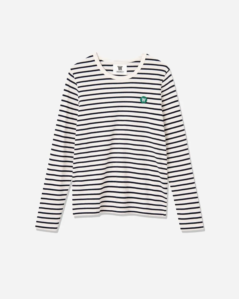 Moa stripe long sleeve - Off White/Navy