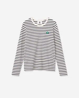 Moa stripe long sleeve - Off White/Navy