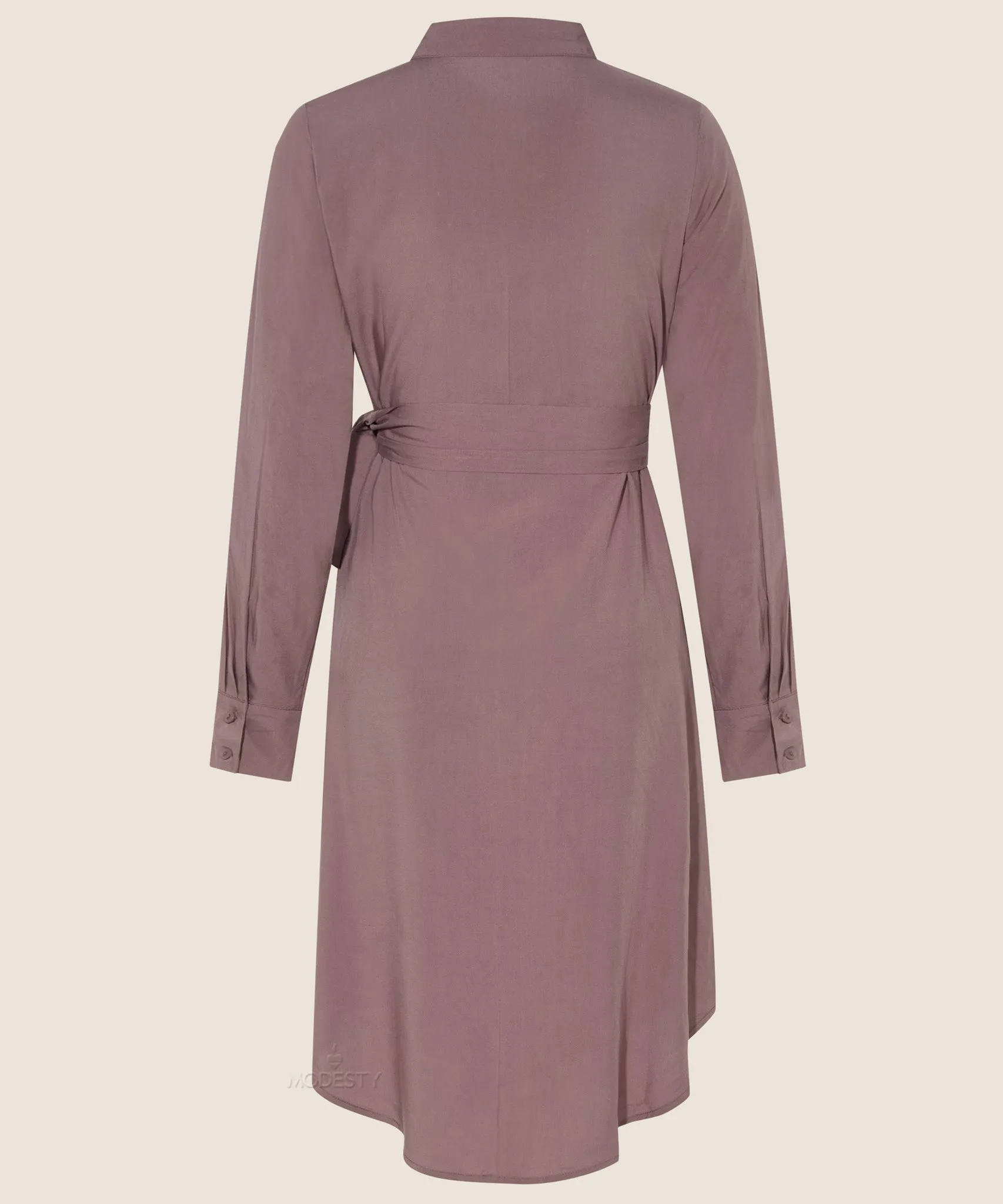 Mocha Button Down Long Sleeve Tunic