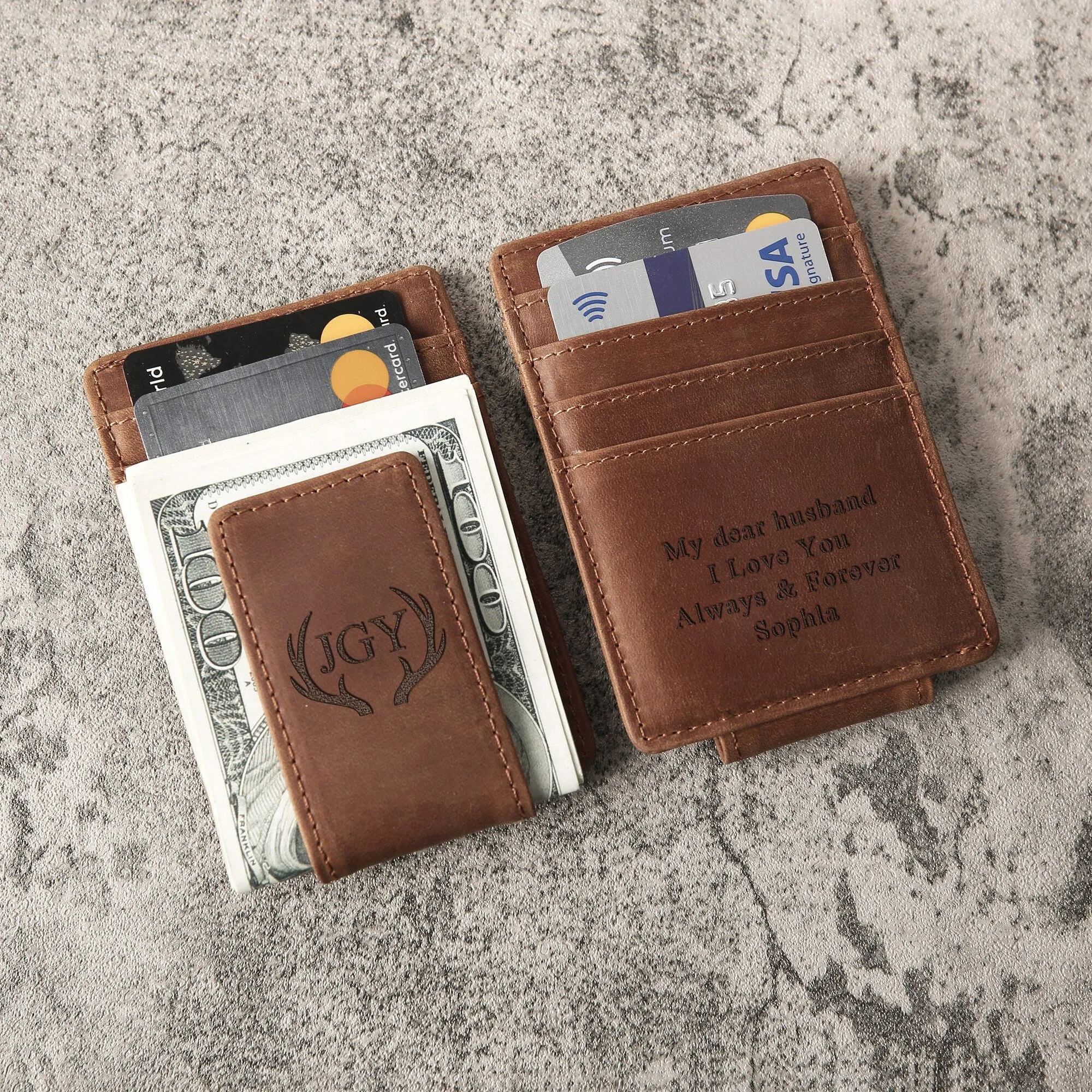 Money Clip, Personalized leather money clip, Leather Money Clip, Leather Wallet, Groomsman Gift, Groomsmen Gift, Fathers Day Gift, custom