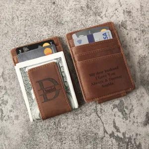 Money Clip, Personalized leather money clip, Leather Money Clip, Leather Wallet, Groomsman Gift, Groomsmen Gift, Fathers Day Gift, custom