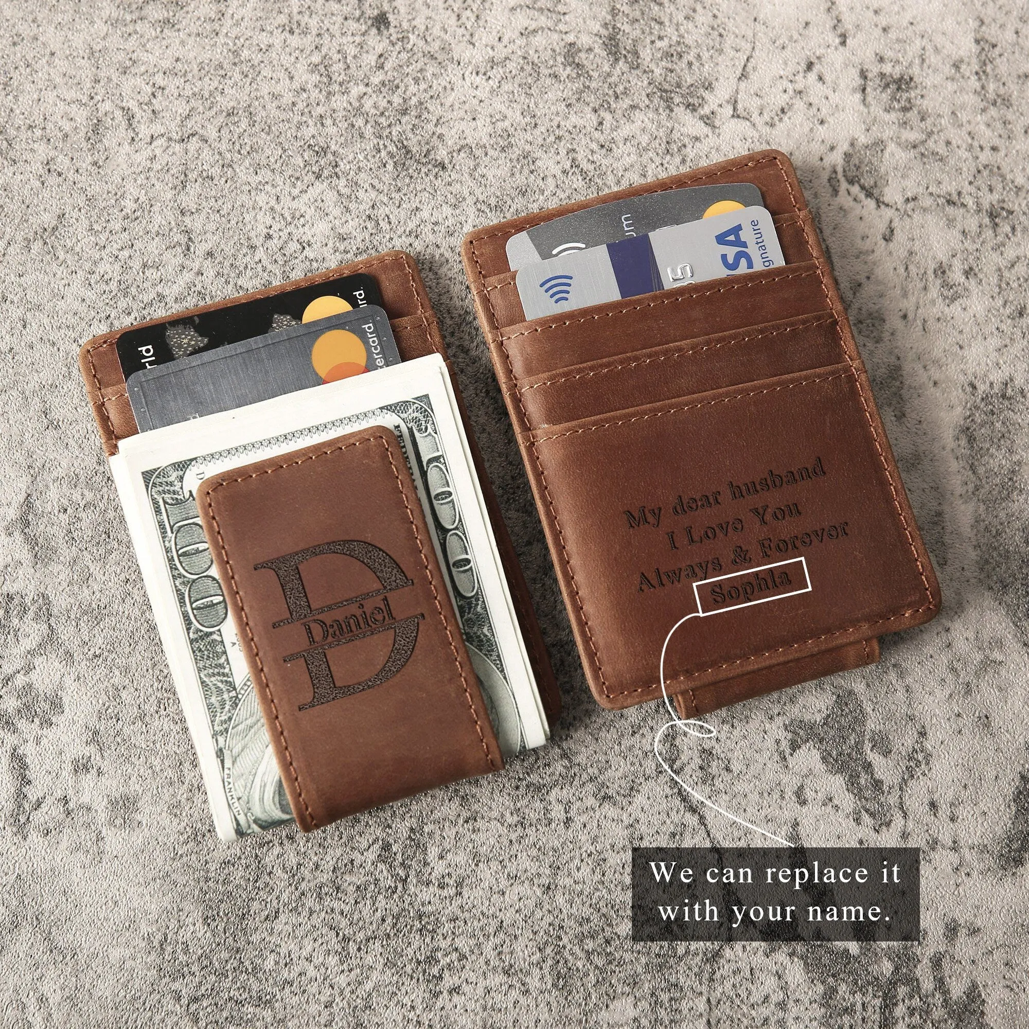 Money Clip, Personalized leather money clip, Leather Money Clip, Leather Wallet, Groomsman Gift, Groomsmen Gift, Fathers Day Gift, custom