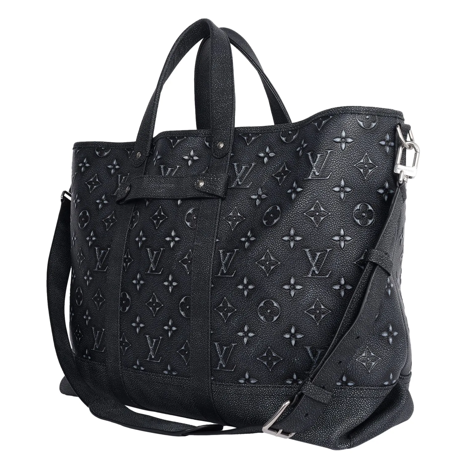 Monogram Leather Journey Tote Shoulder Bag