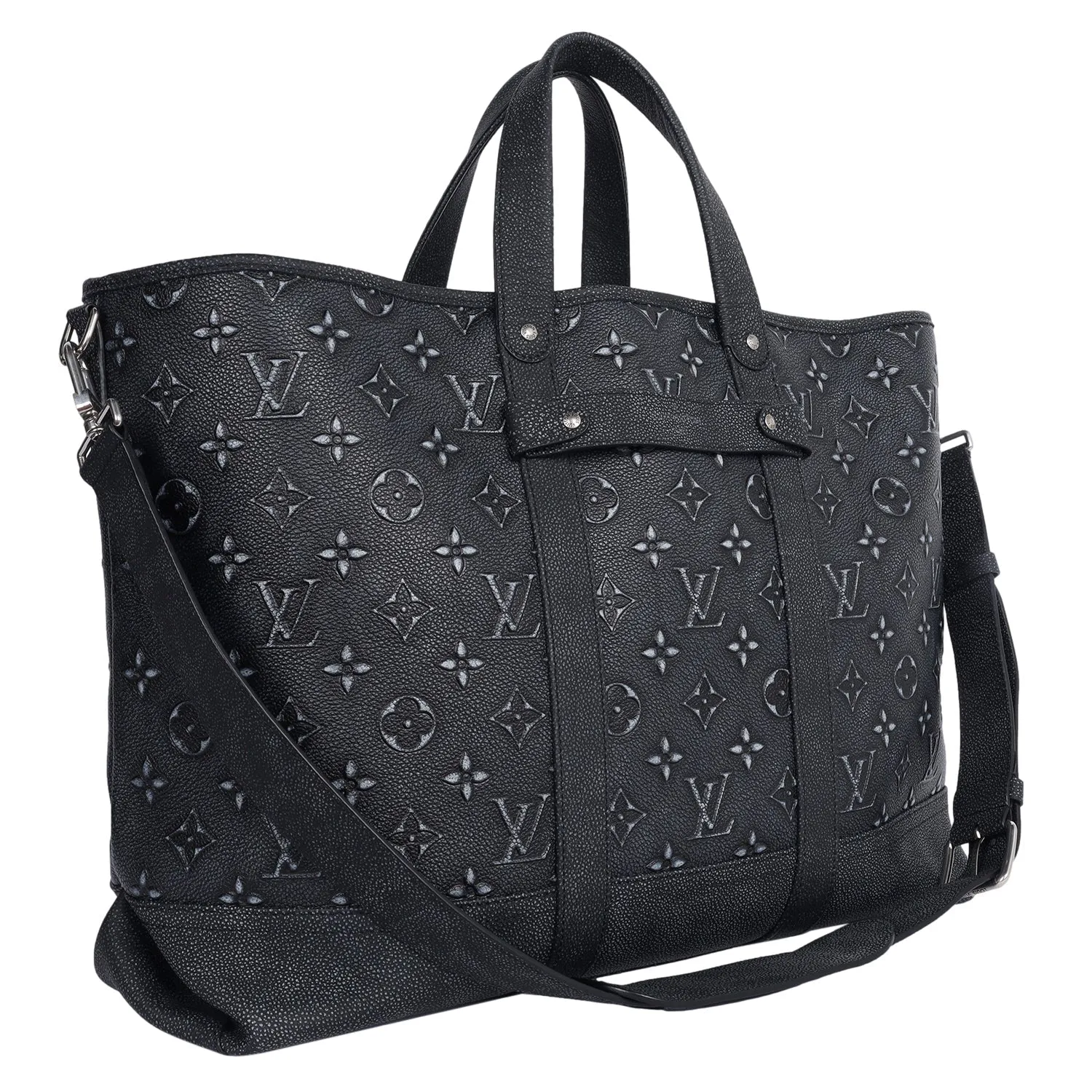 Monogram Leather Journey Tote Shoulder Bag