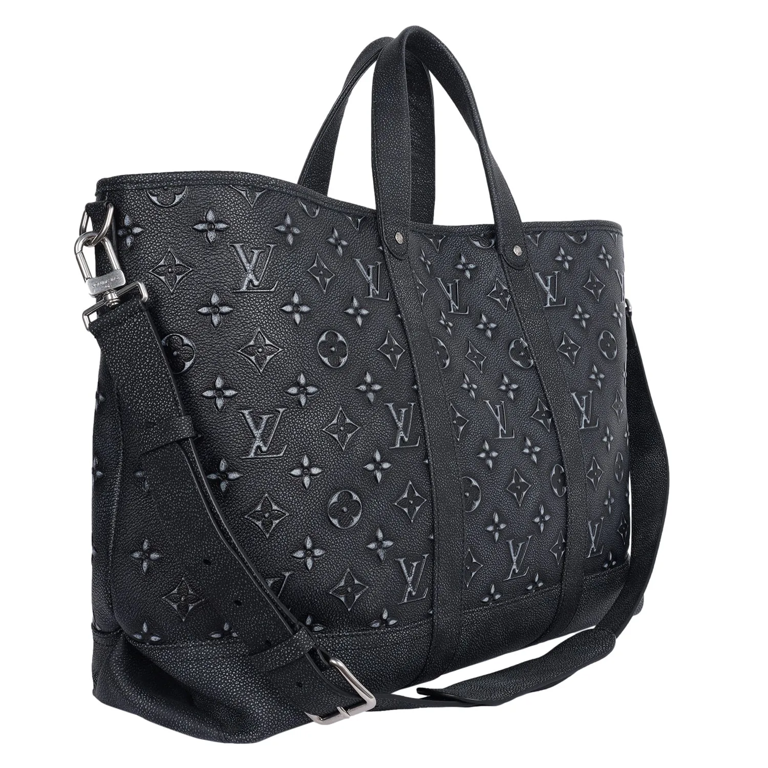Monogram Leather Journey Tote Shoulder Bag