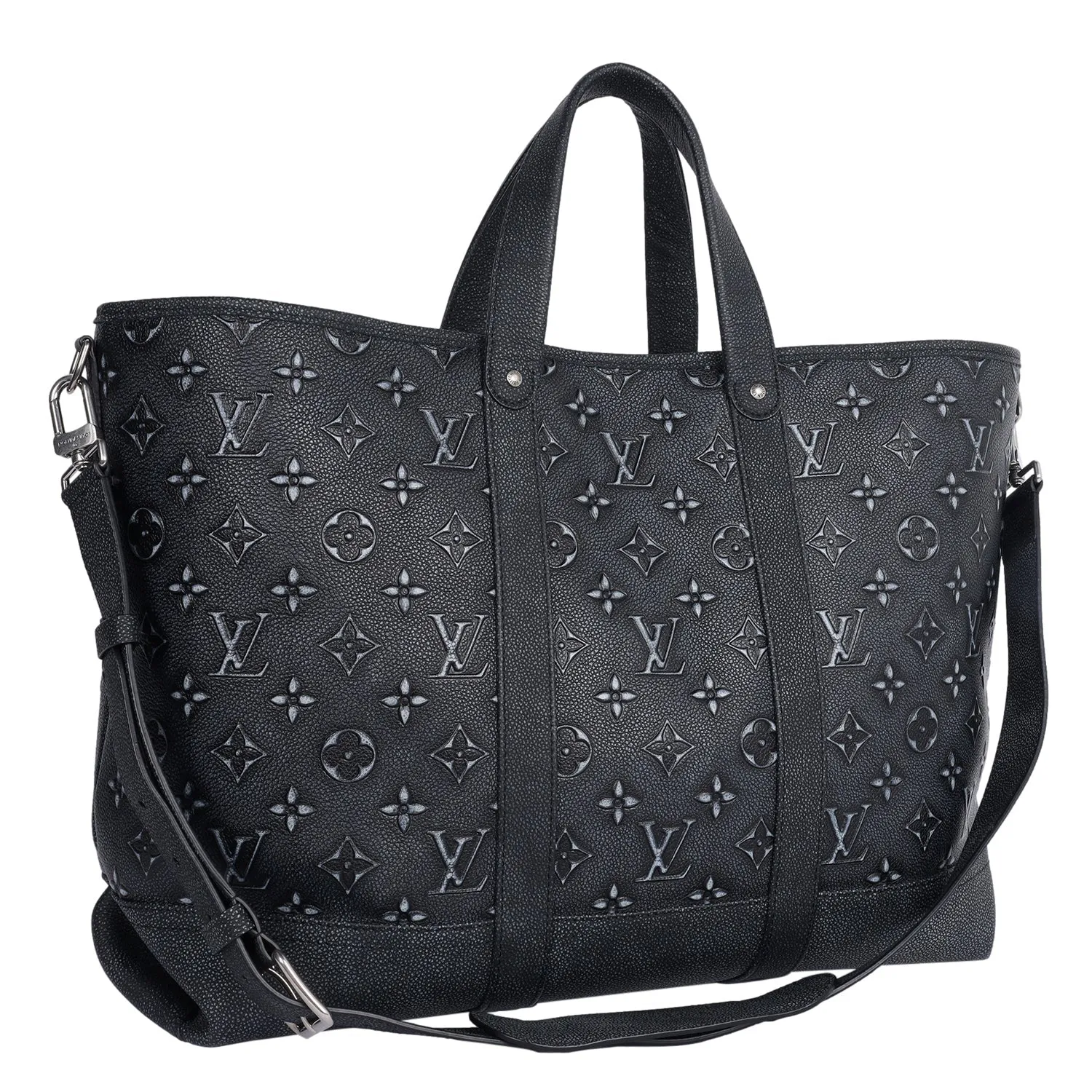 Monogram Leather Journey Tote Shoulder Bag