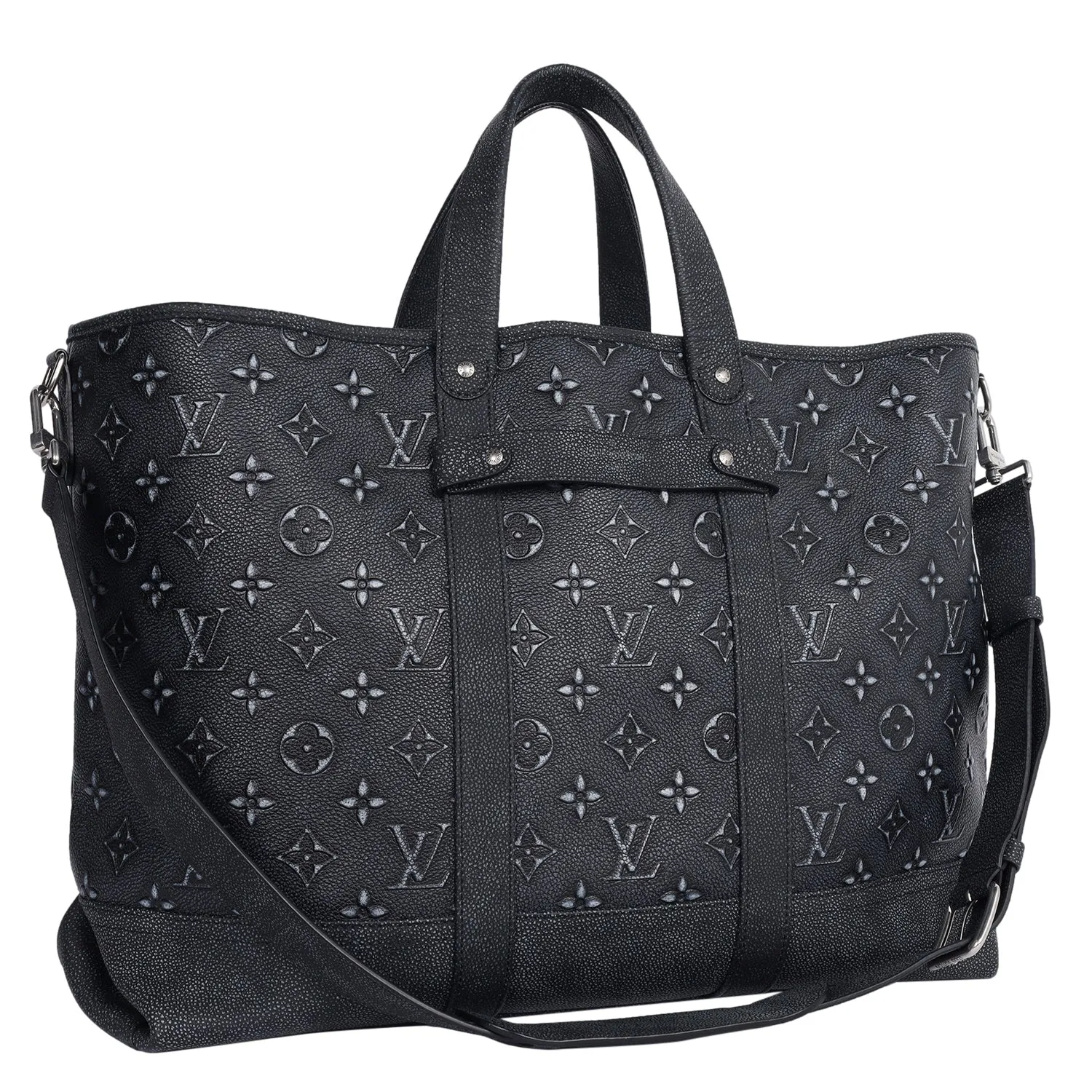 Monogram Leather Journey Tote Shoulder Bag
