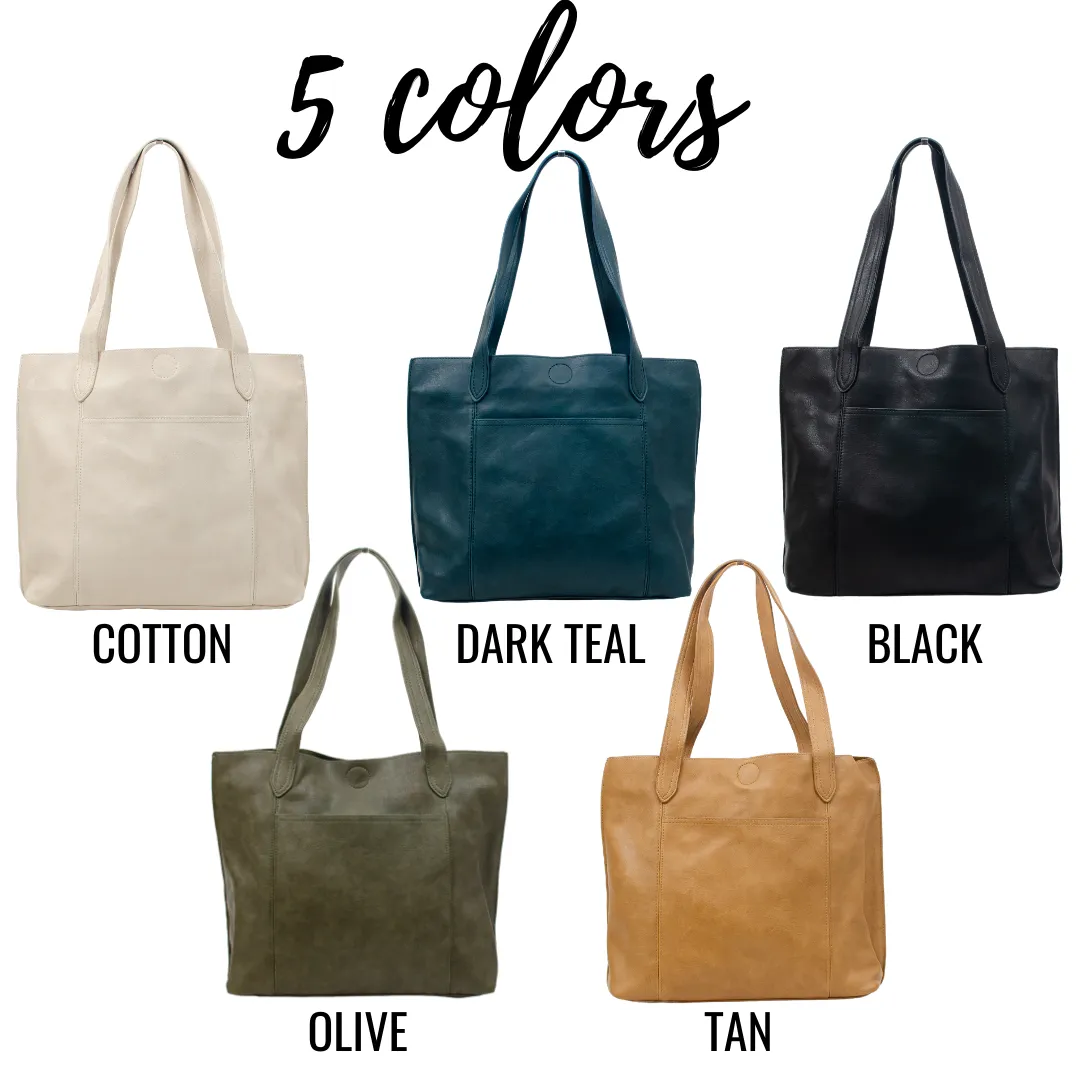 Monogrammed Oversized Tote - Taylor Tote Bag - 5 Colors