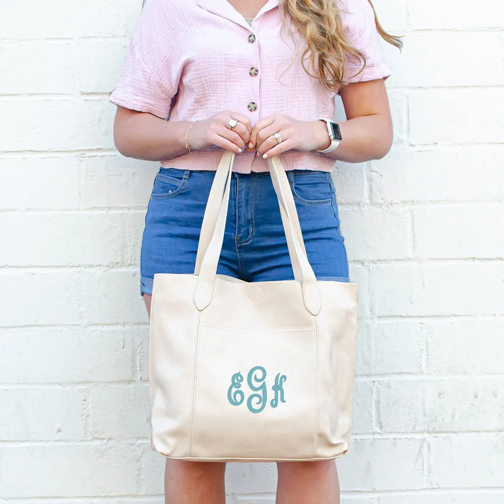 Monogrammed Oversized Tote - Taylor Tote Bag - 5 Colors