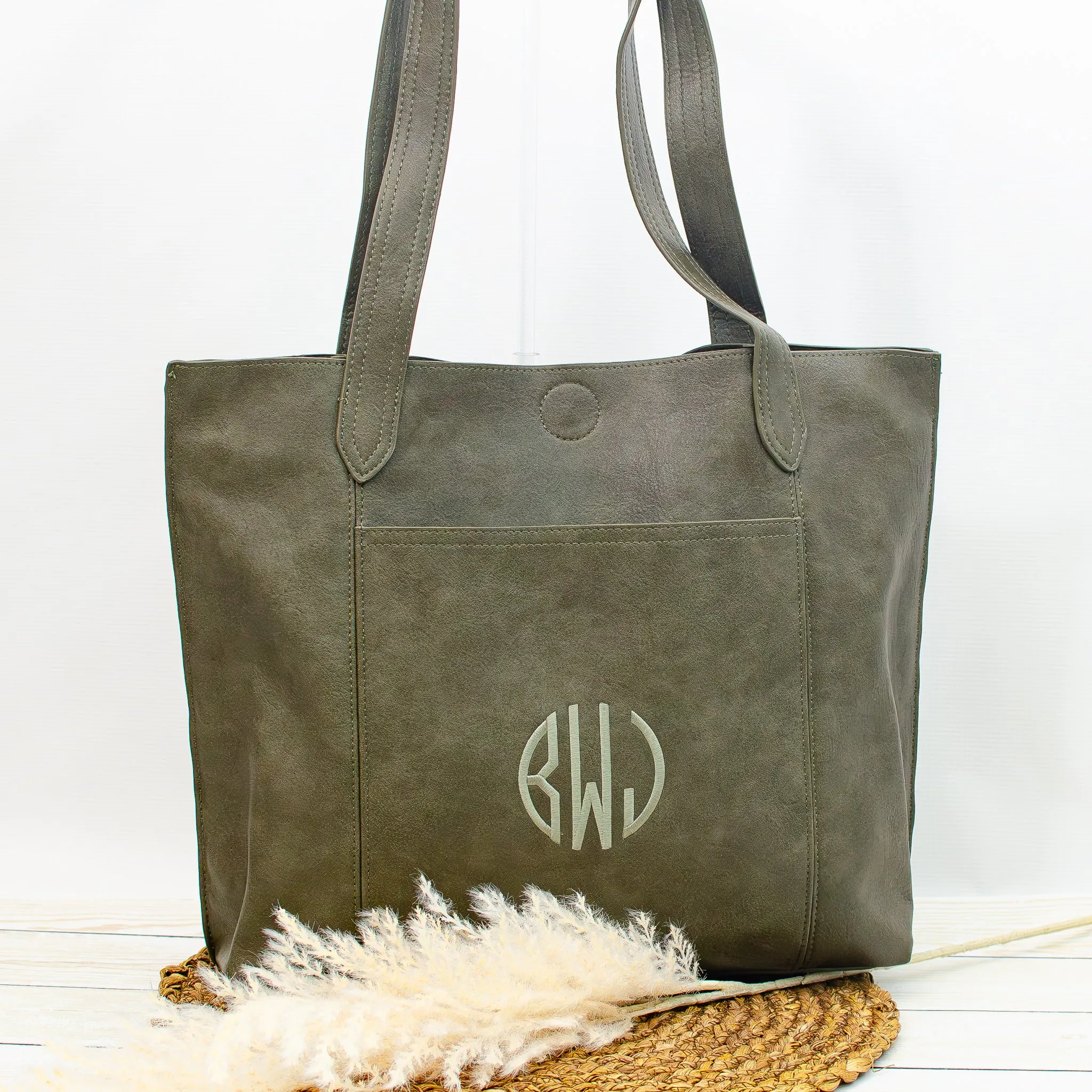 Monogrammed Oversized Tote - Taylor Tote Bag - 5 Colors