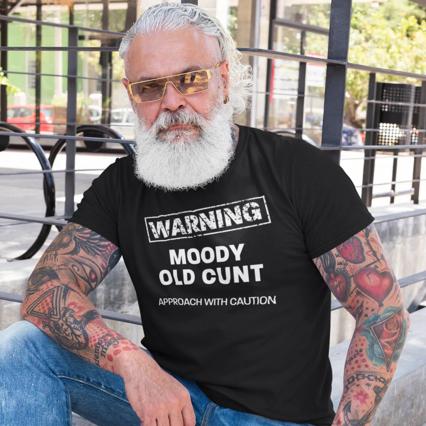 Moody Old Cunt, Approach With Caution Mens / Unisex T-Shirt