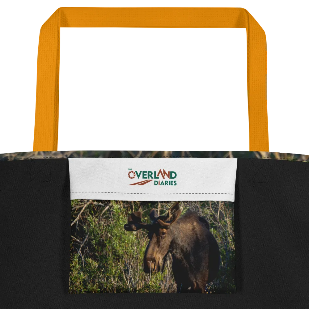Moose All-Over Print Large Tote Bag