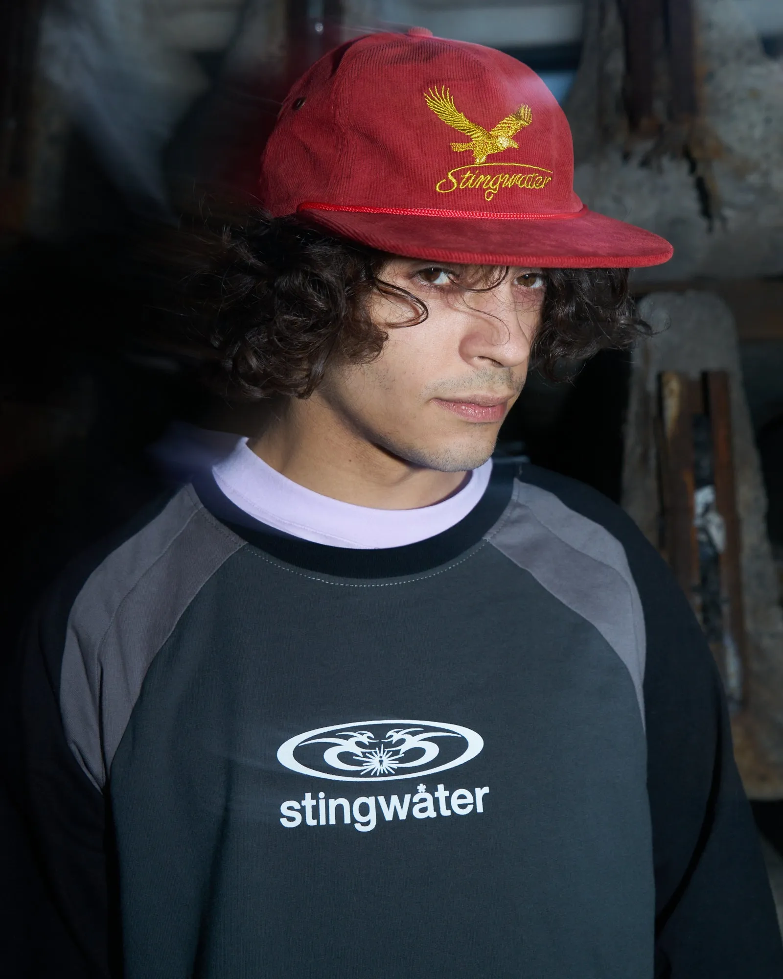 Moses Panelled Long Sleeve T-Shirt Black/Gray