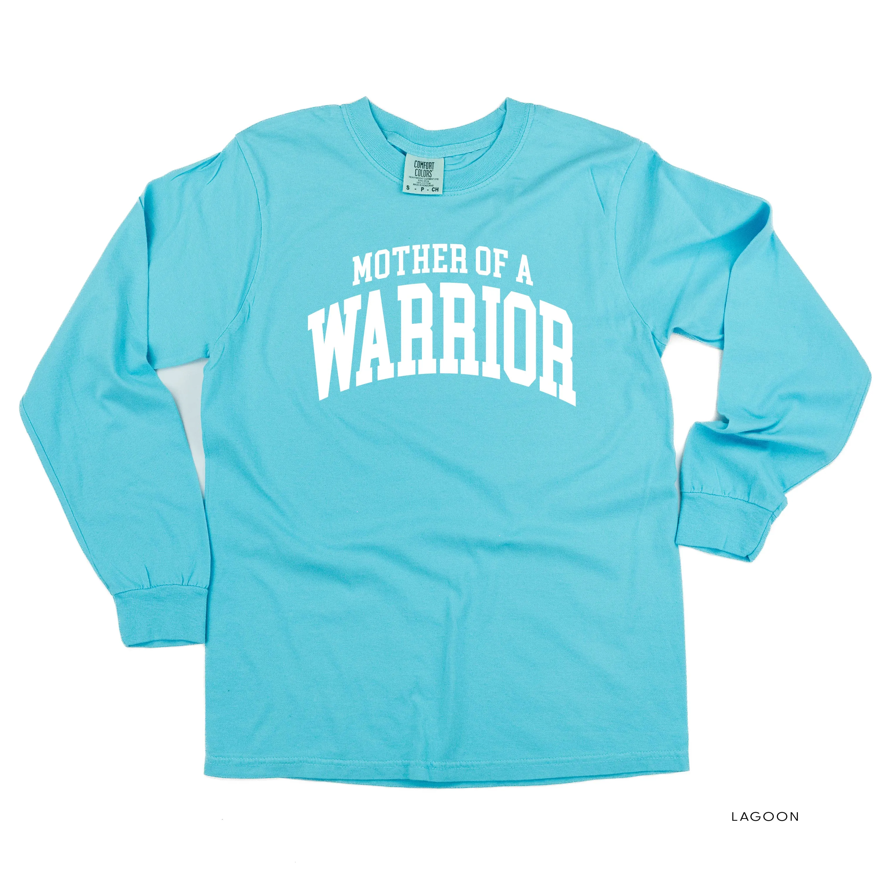 Mother of a Warrior - Varsity - LONG SLEEVE COMFORT COLORS TEE