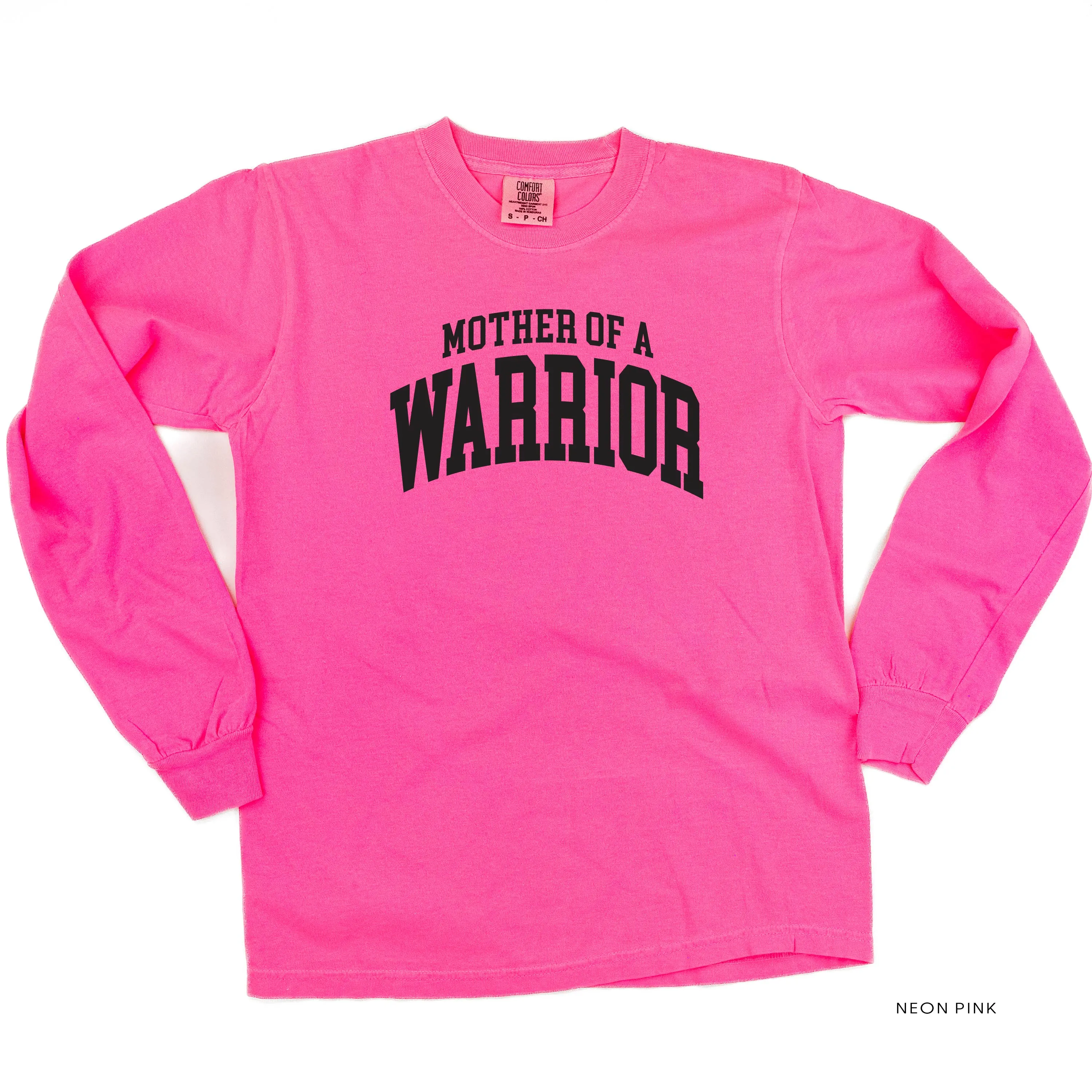 Mother of a Warrior - Varsity - LONG SLEEVE COMFORT COLORS TEE