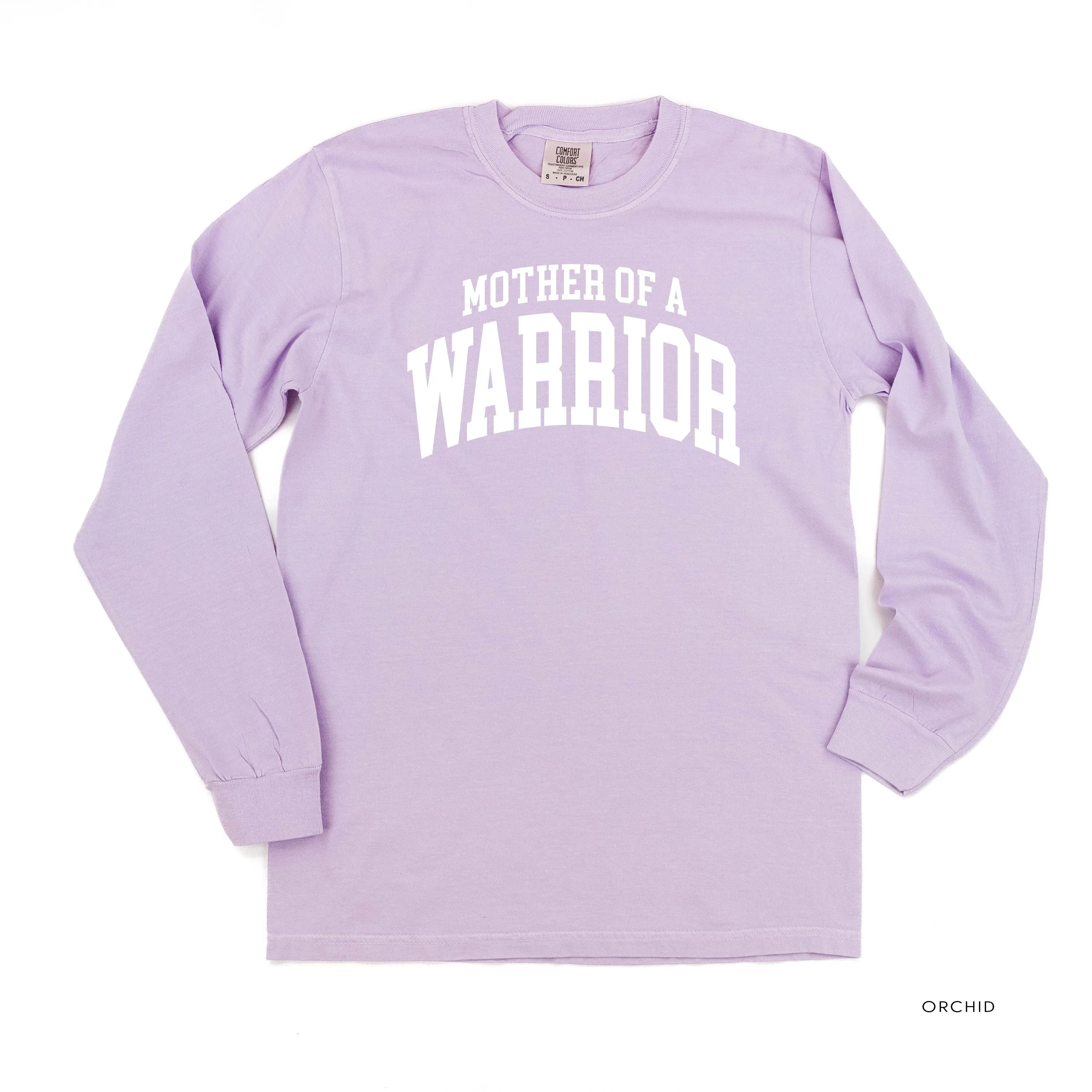 Mother of a Warrior - Varsity - LONG SLEEVE COMFORT COLORS TEE