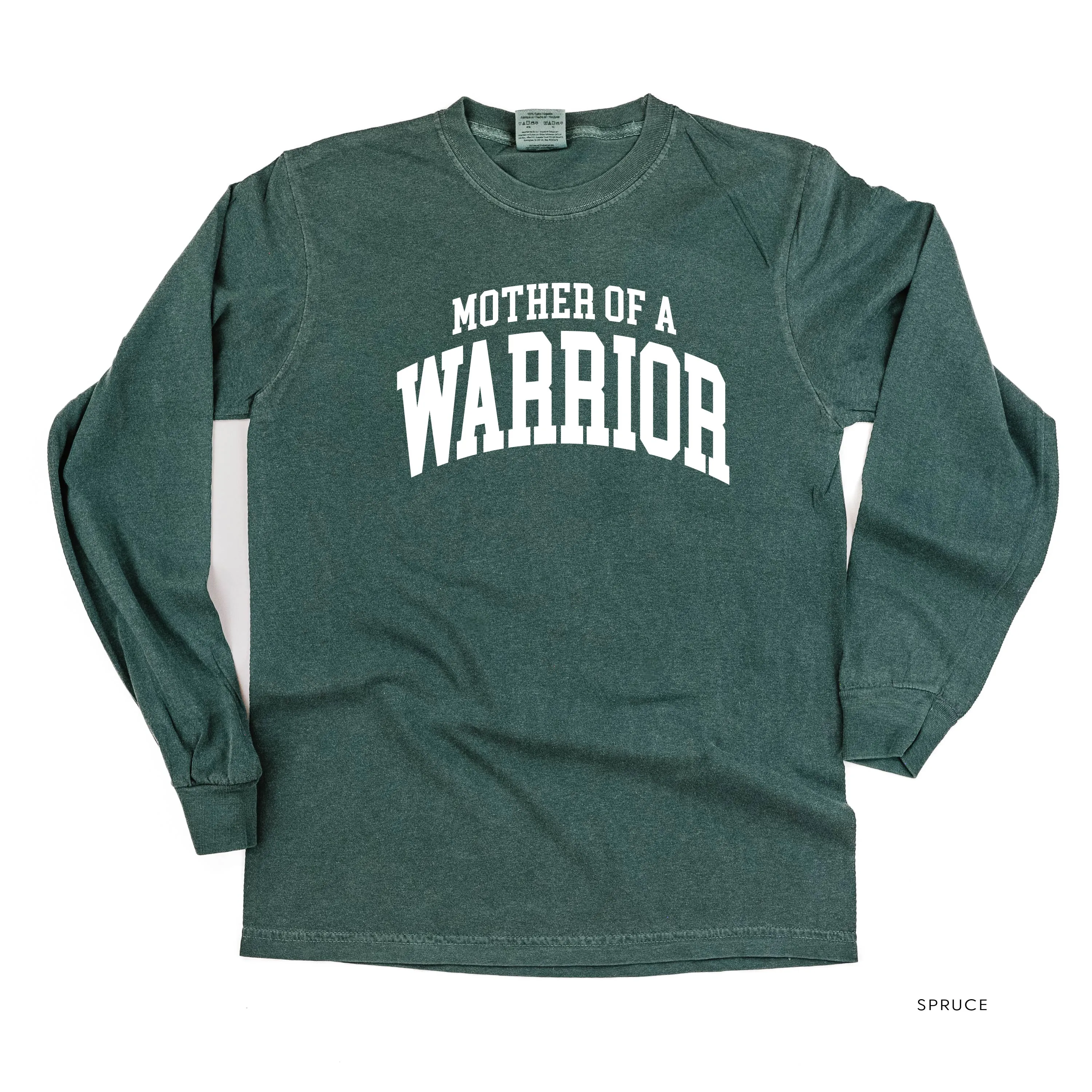 Mother of a Warrior - Varsity - LONG SLEEVE COMFORT COLORS TEE