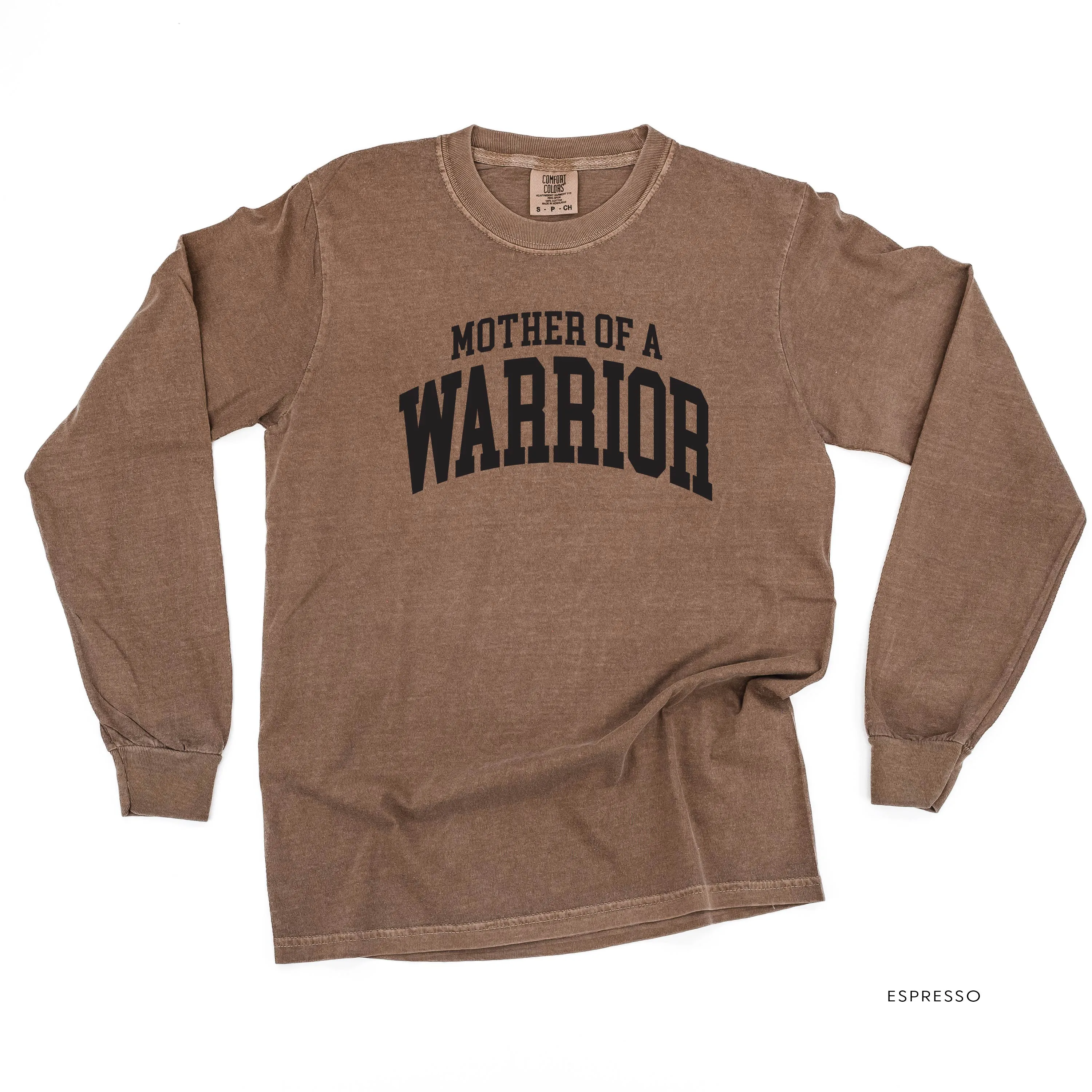 Mother of a Warrior - Varsity - LONG SLEEVE COMFORT COLORS TEE
