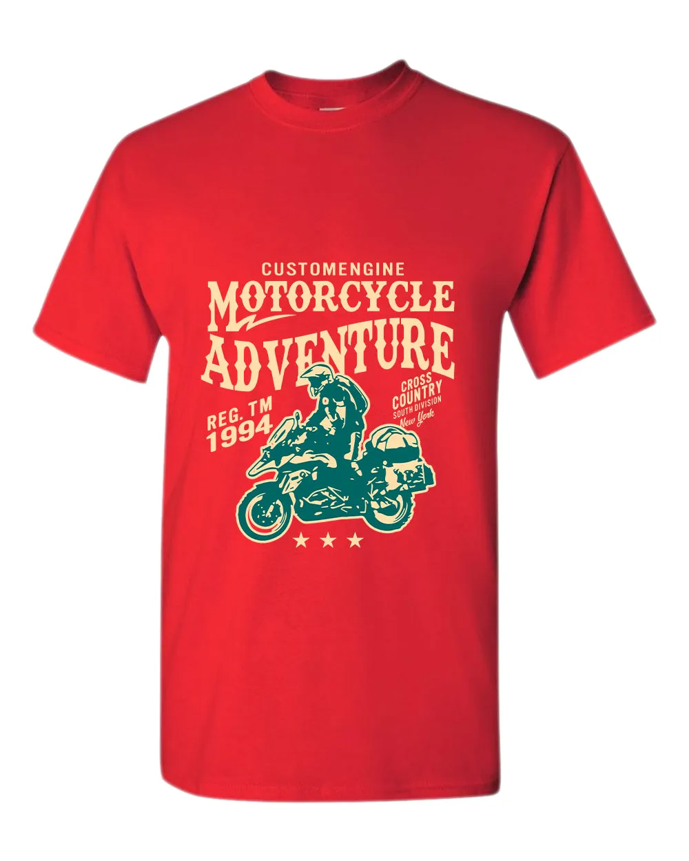 Motorcycle adventure cross country t-shirt