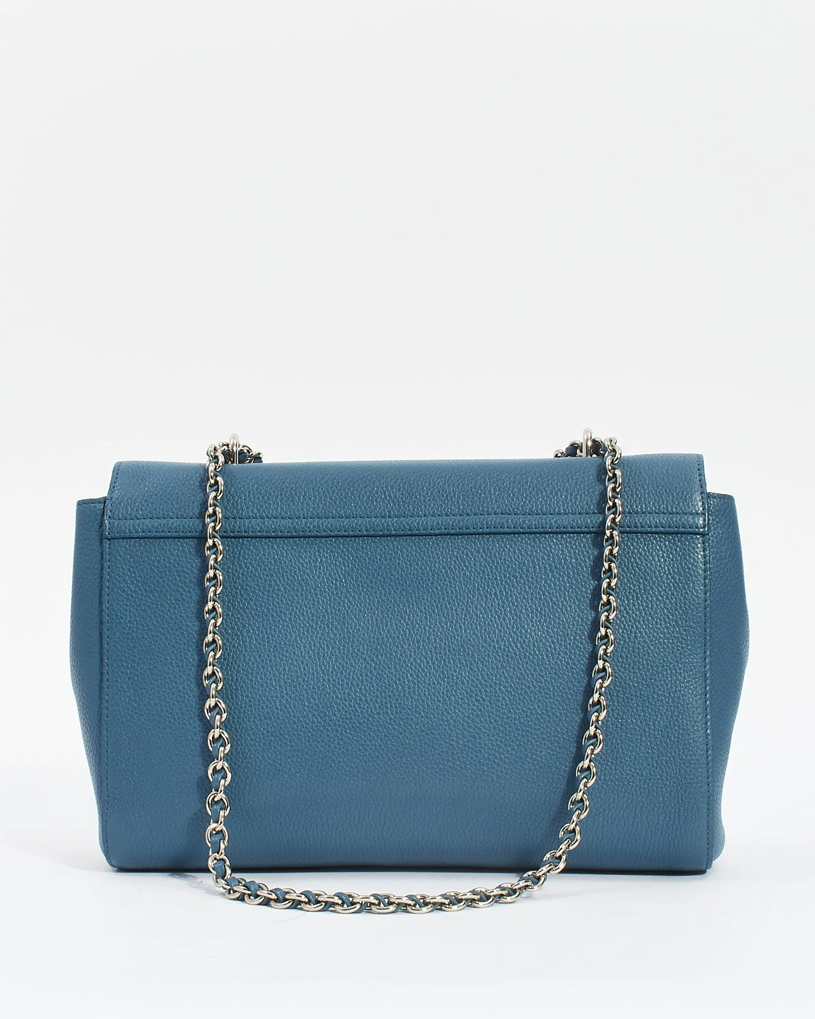 Mulberry Blue Leather Medium Lilly Bag
