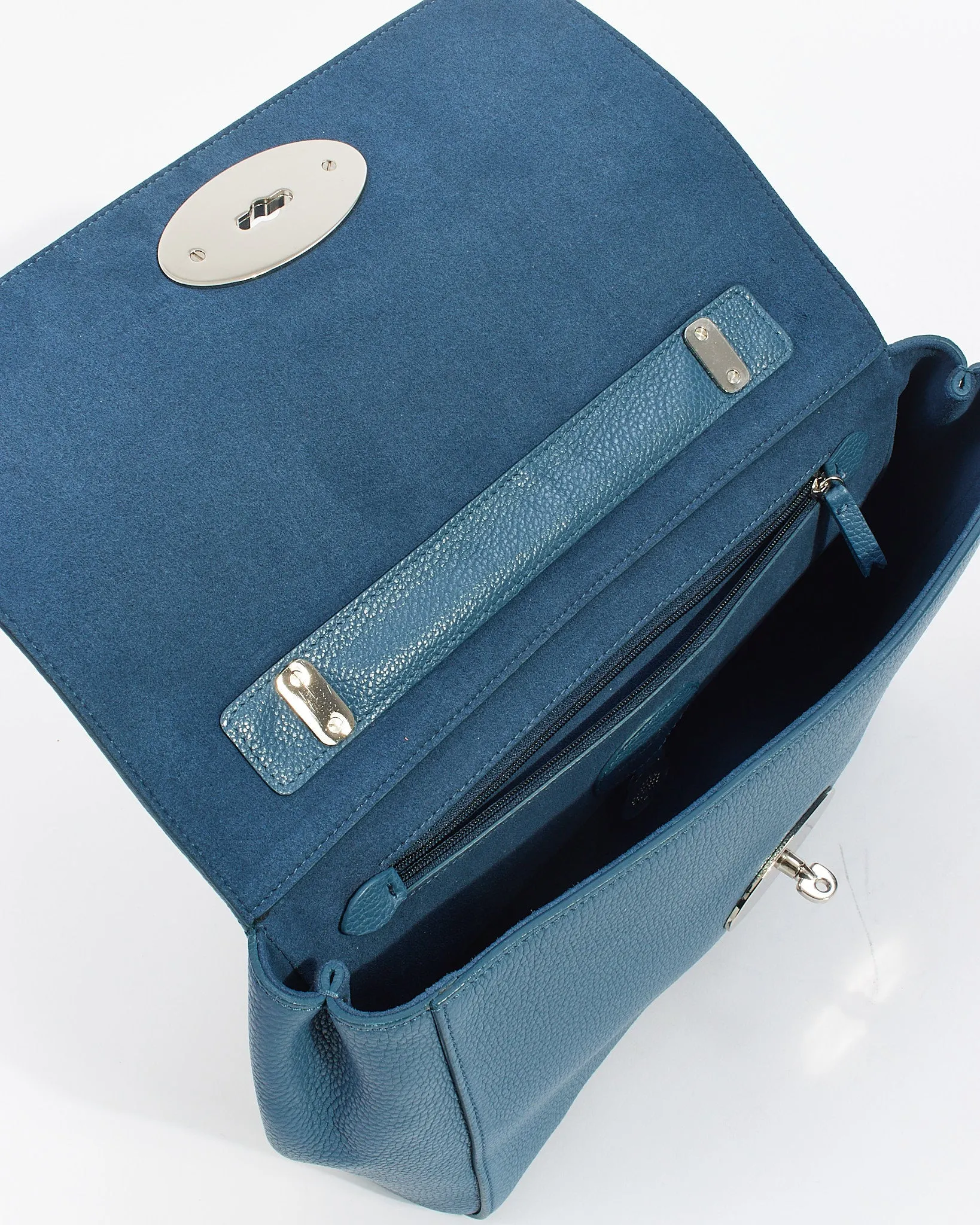 Mulberry Blue Leather Medium Lilly Bag