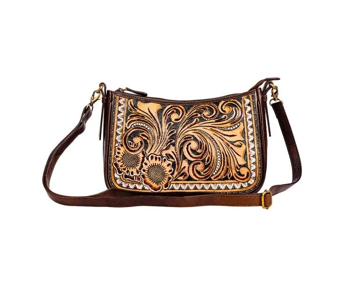 Myra Bag Whitley Way Hand-tooled Bag