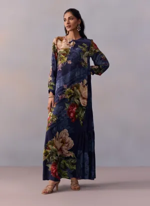 Myra navy blue tunic
