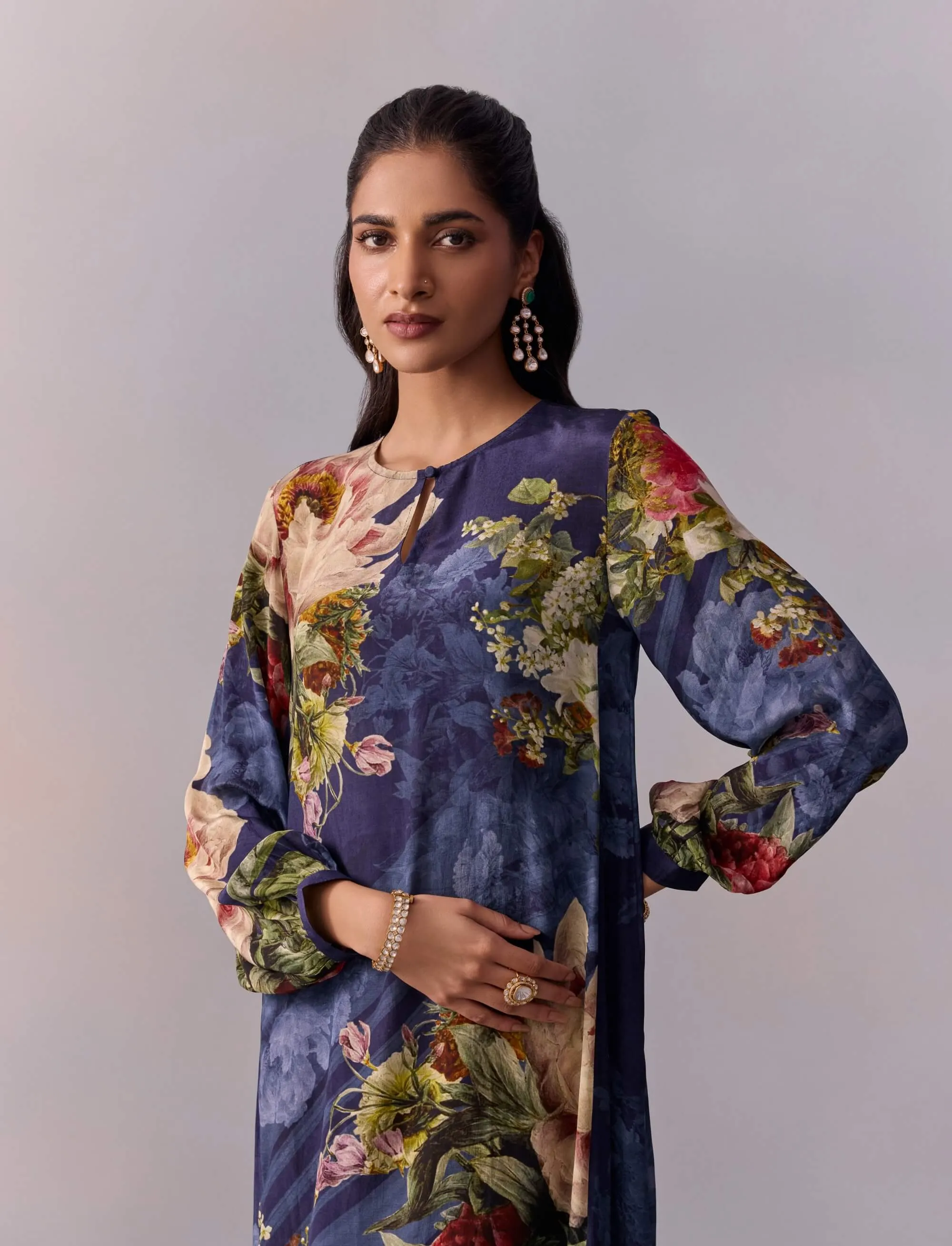 Myra navy blue tunic