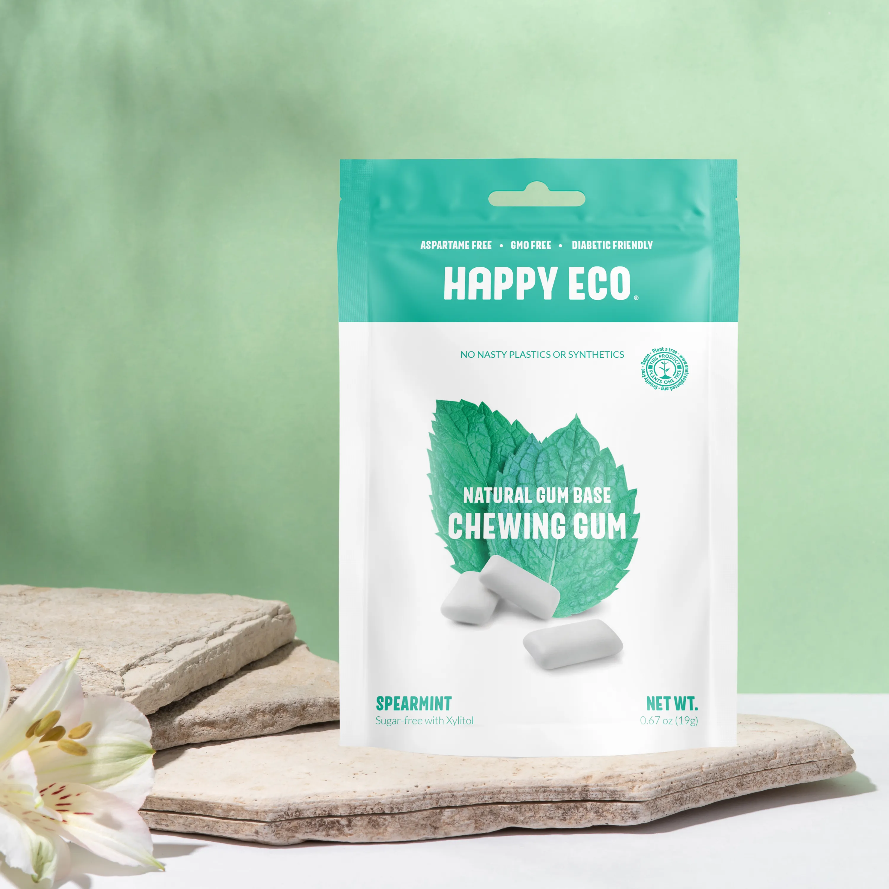 Natural Chewing Gum - Spearmint (84pcs)