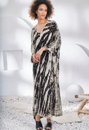 Nautilus Print Cotton Gauze Arc Seam Caftan - Sale