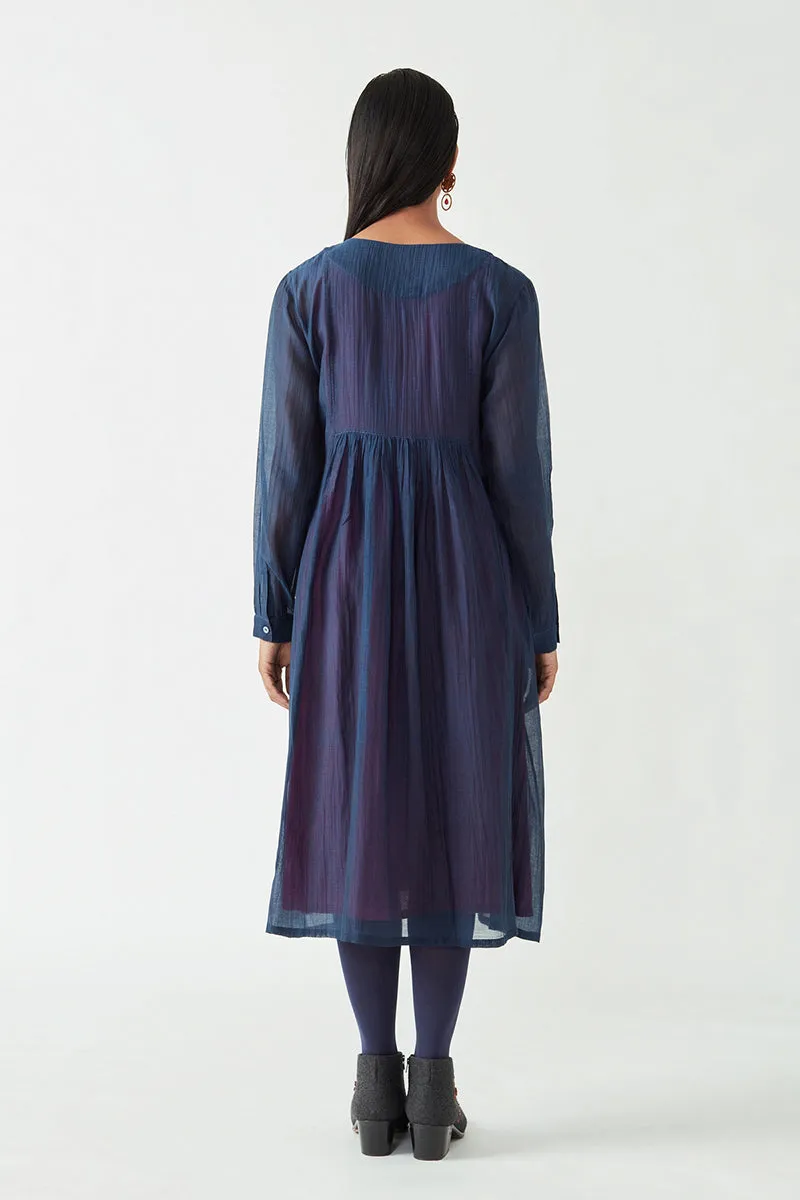 Navy Amber Smoking Tunic