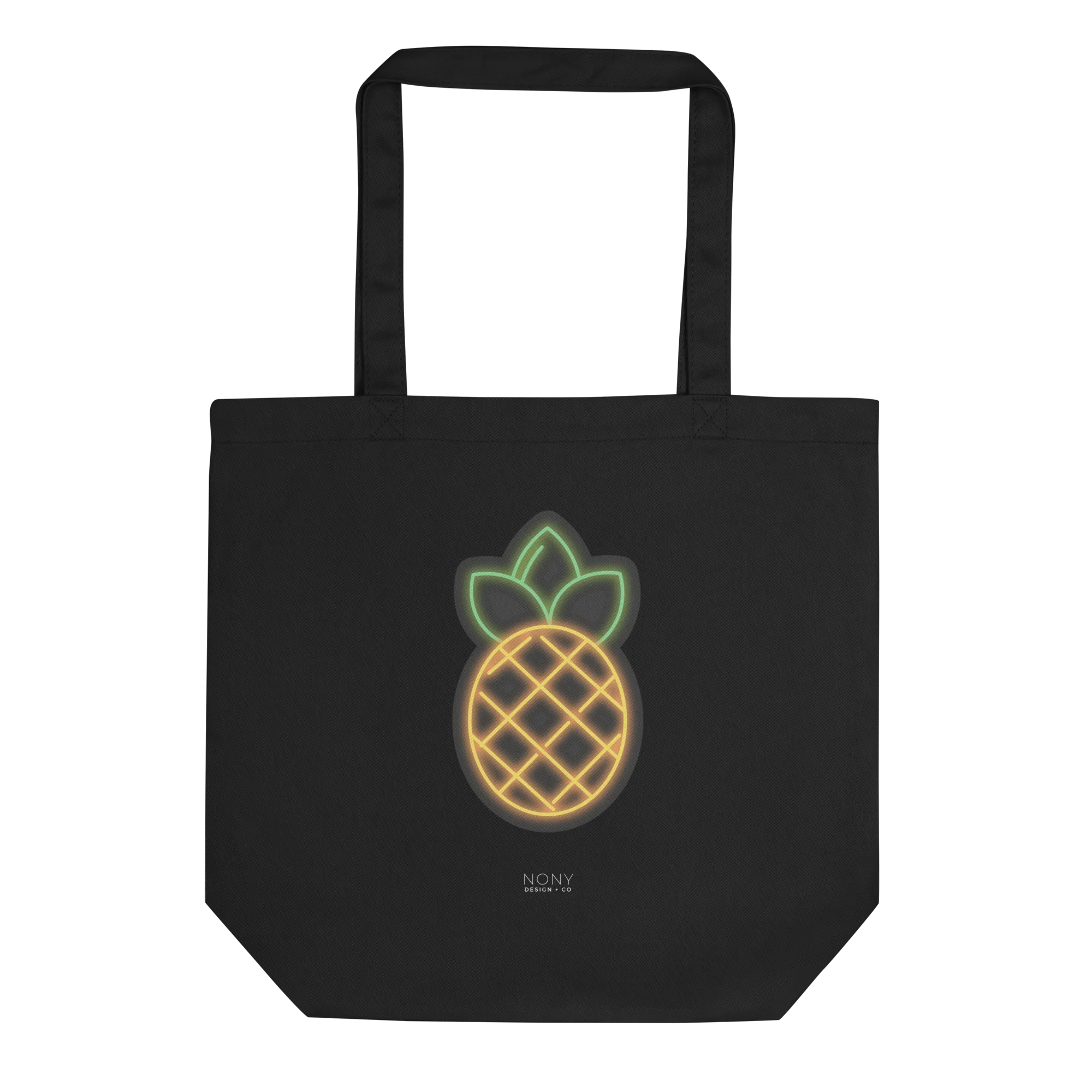 Neon Pineapple Eco Tote Bag