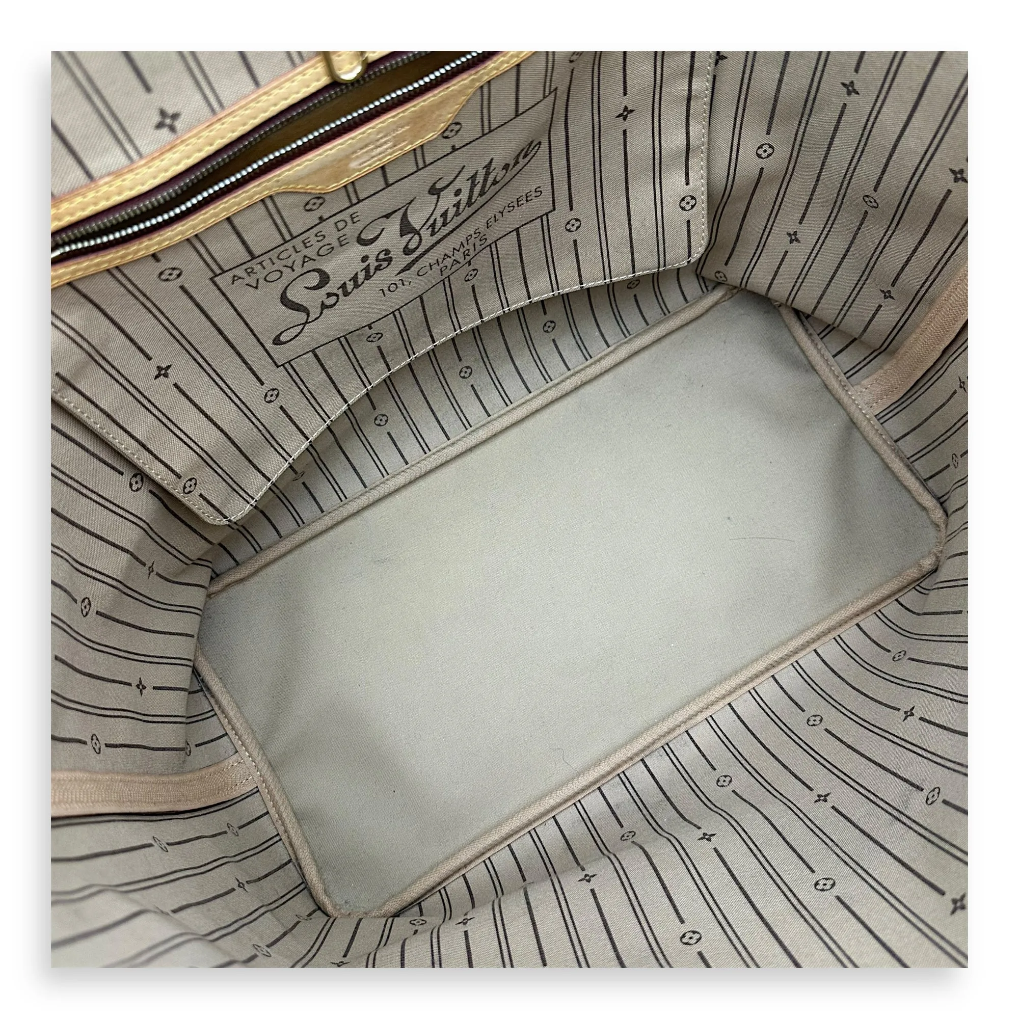 Neverfull Tote Bag GM Brown in Monogram Coated Canvas, Gold hardware