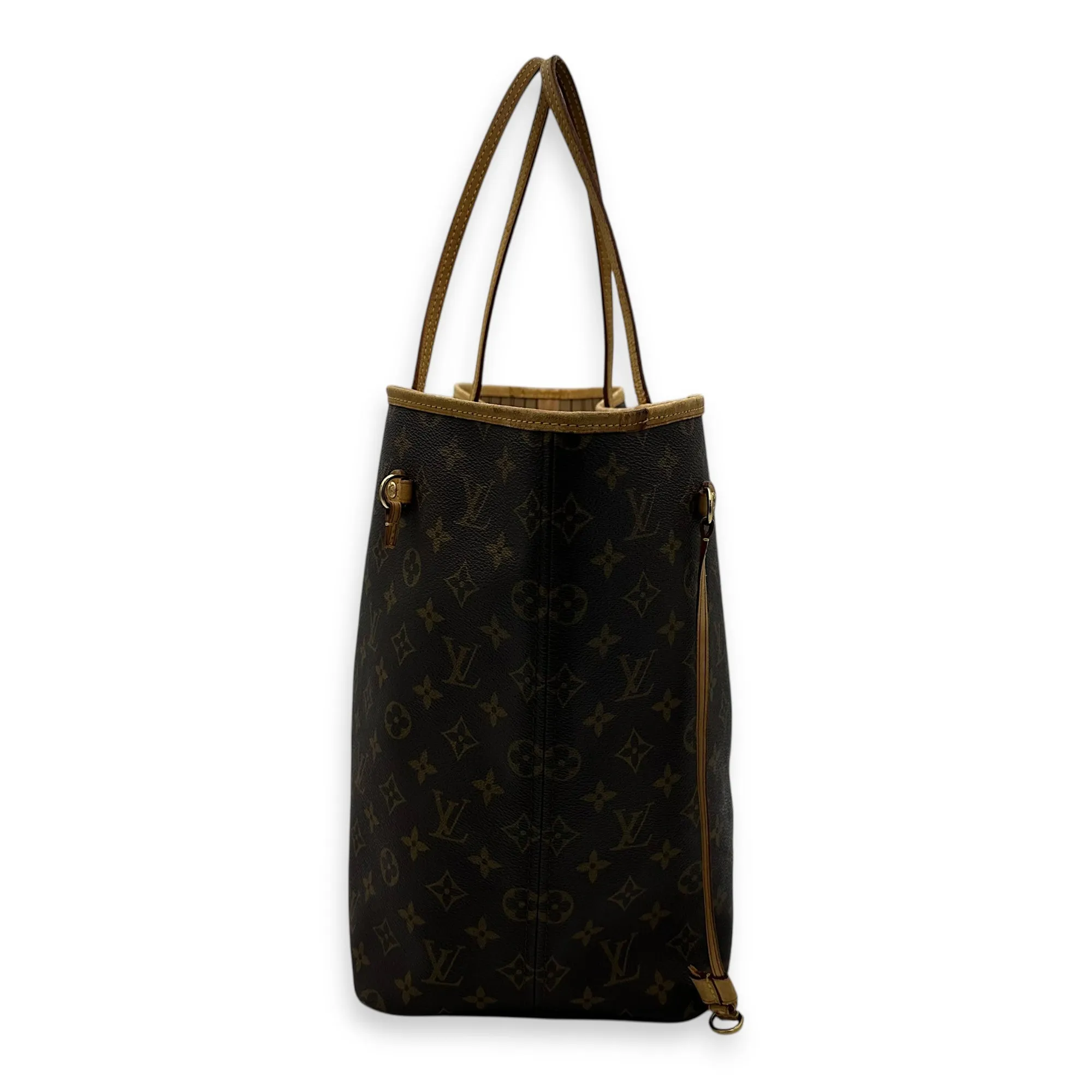 Neverfull Tote Bag GM Brown in Monogram Coated Canvas, Gold hardware