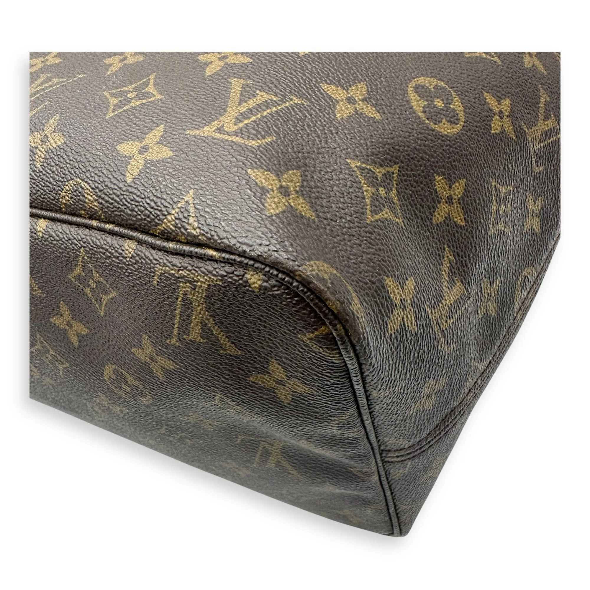 Neverfull Tote Bag GM Brown in Monogram Coated Canvas, Gold hardware