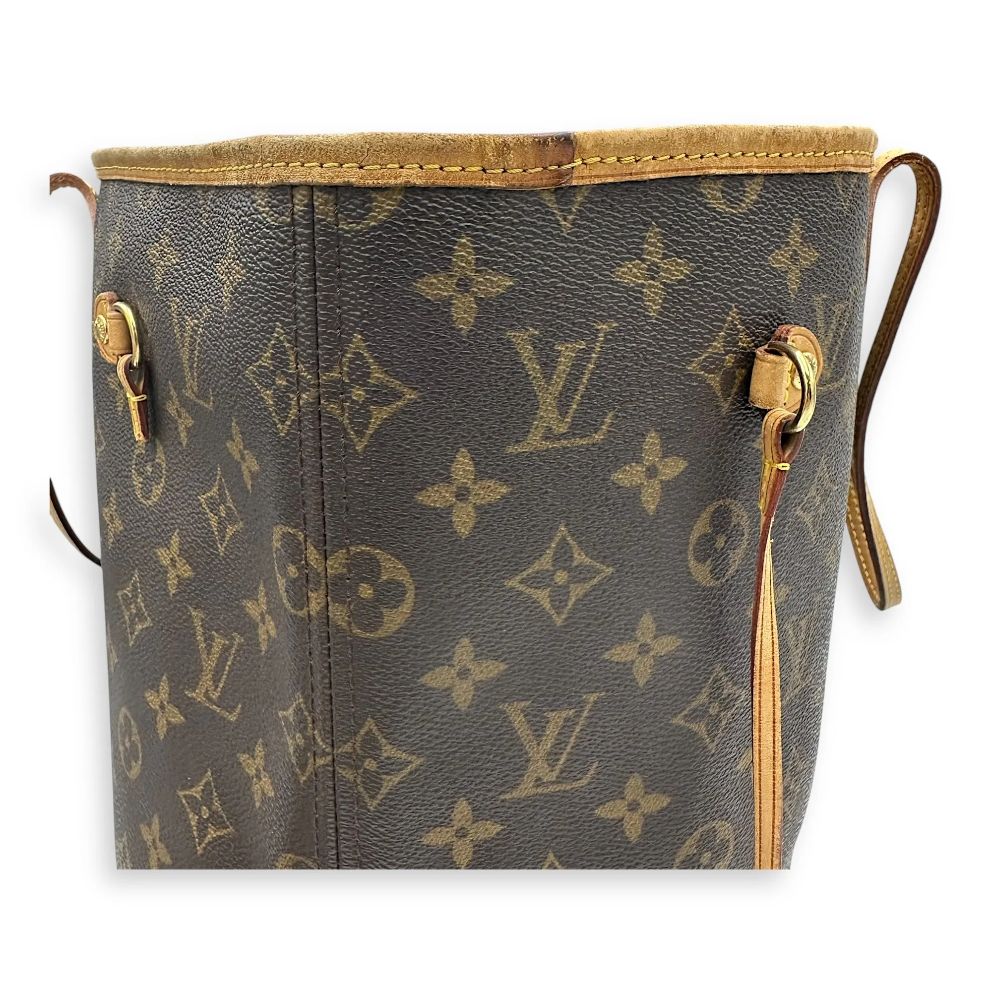 Neverfull Tote Bag GM Brown in Monogram Coated Canvas, Gold hardware