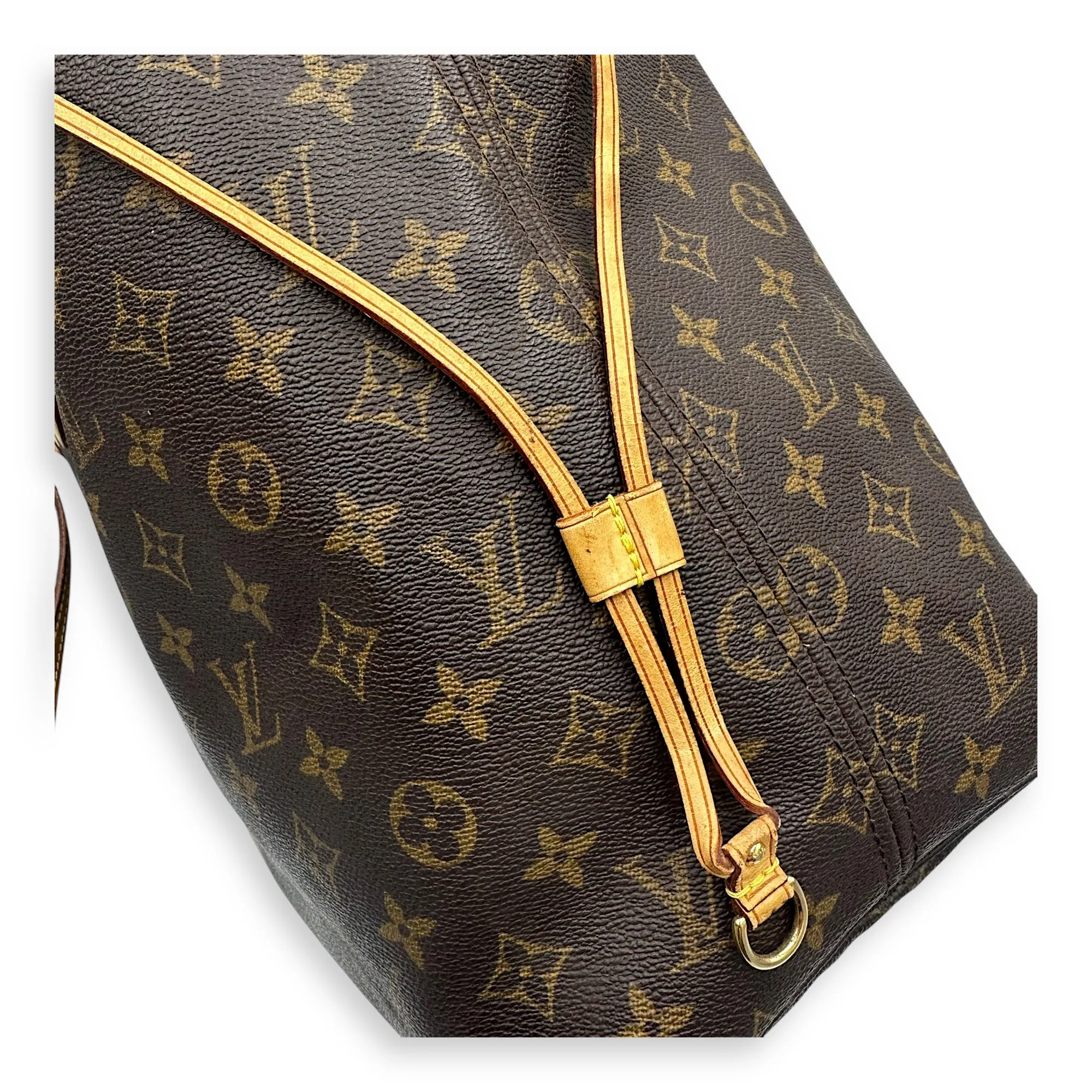 Neverfull Tote Bag GM Brown in Monogram Coated Canvas, Gold hardware