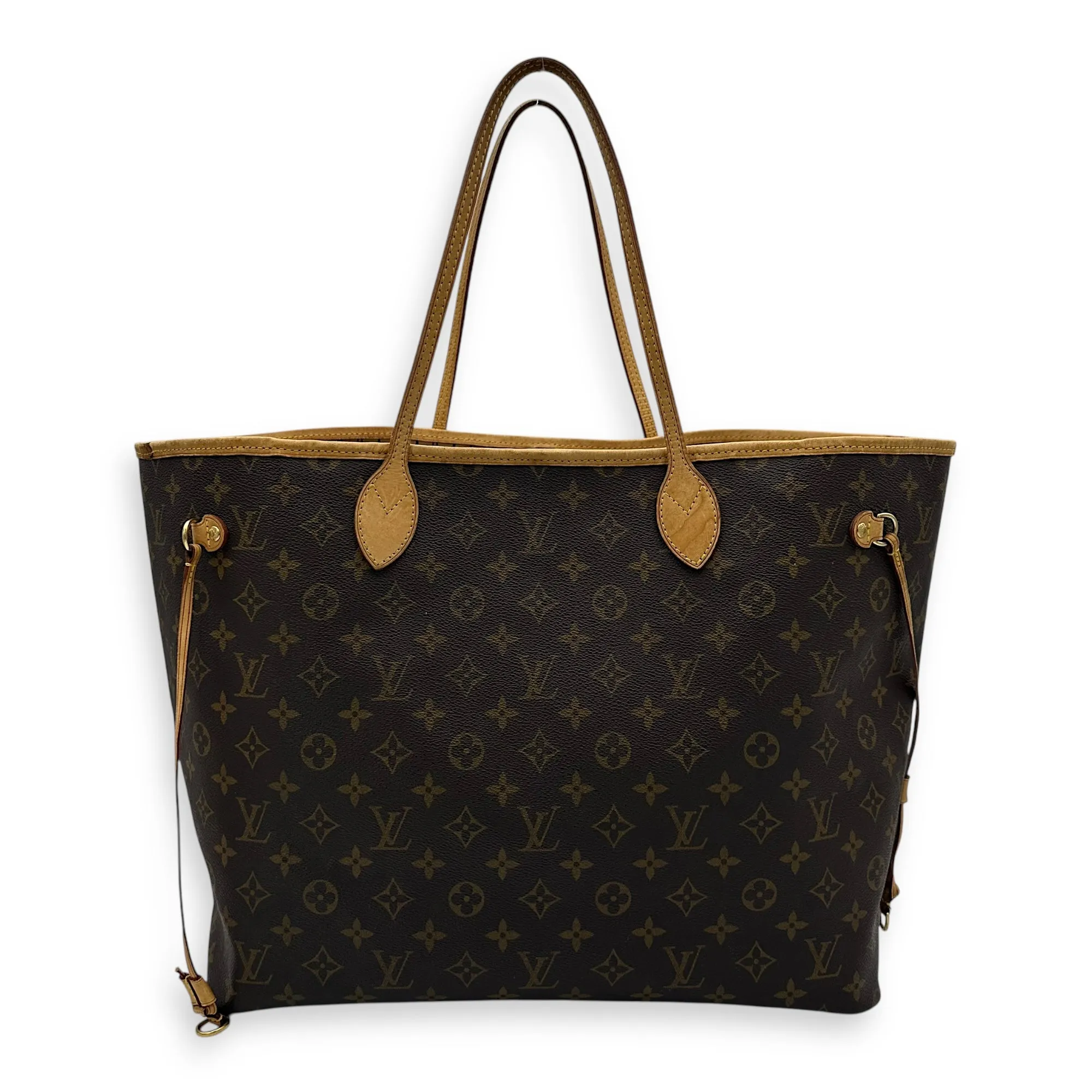 Neverfull Tote Bag GM Brown in Monogram Coated Canvas, Gold hardware