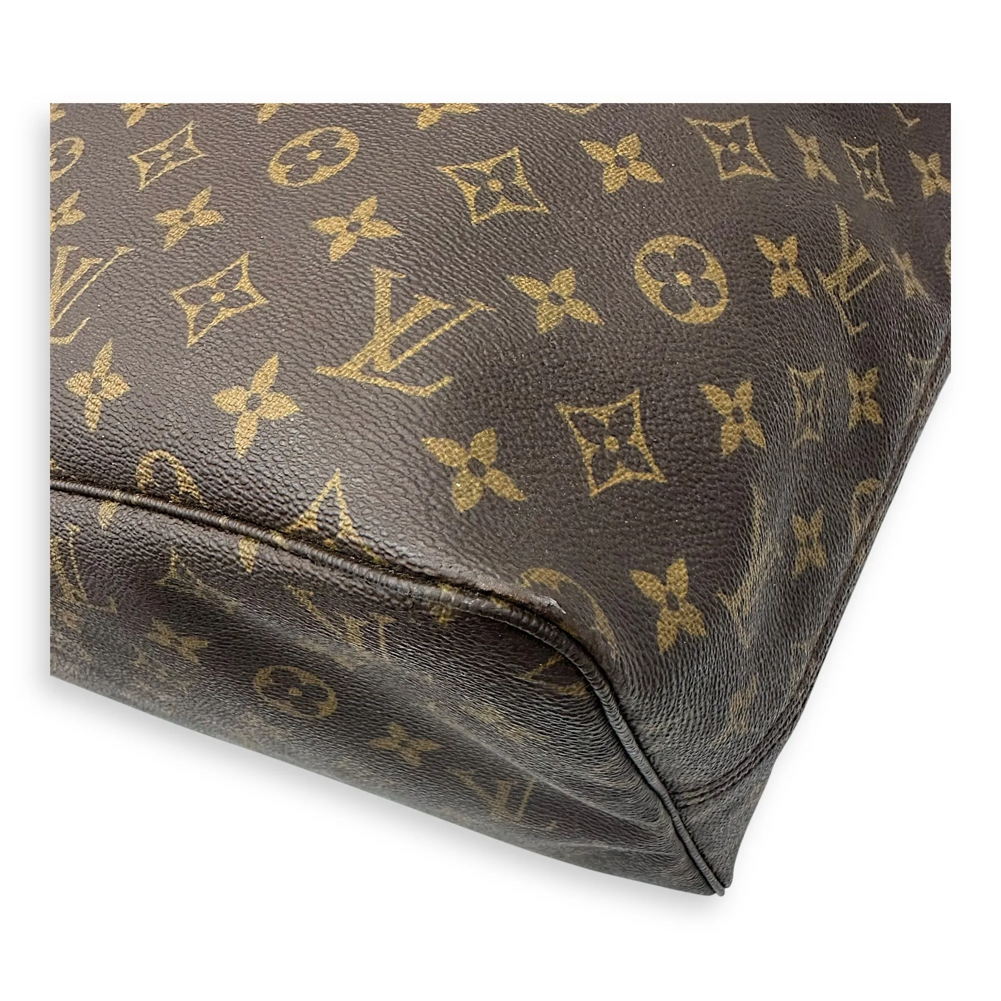 Neverfull Tote Bag GM Brown in Monogram Coated Canvas, Gold hardware
