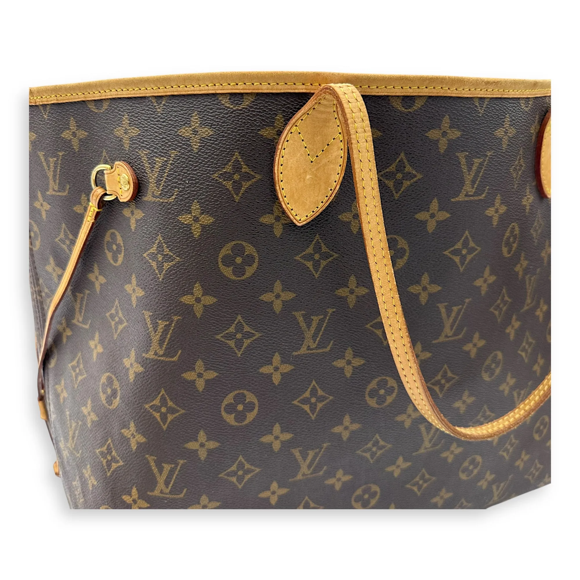 Neverfull Tote Bag GM Brown in Monogram Coated Canvas, Gold hardware