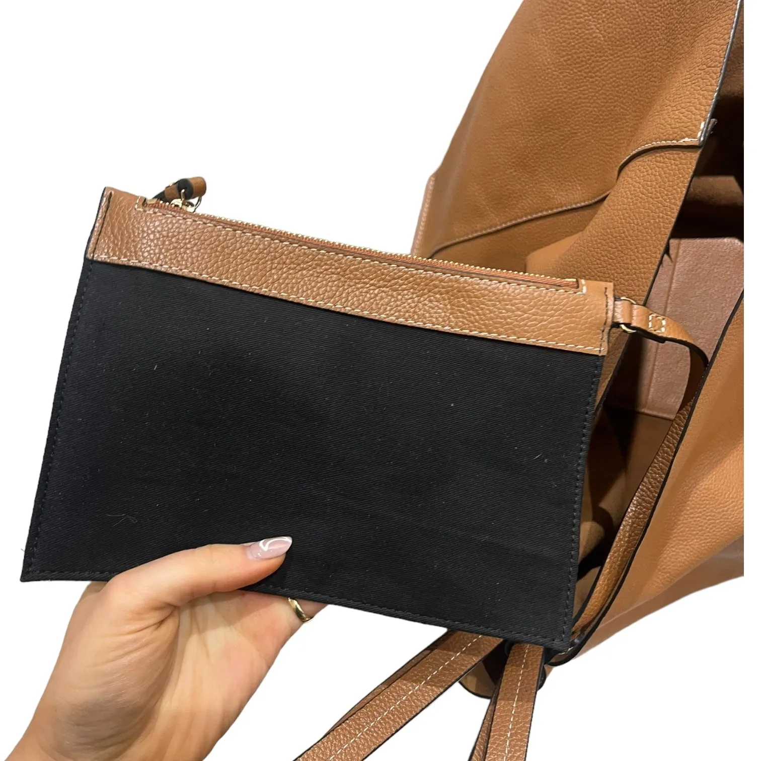 NEW & Other Stories Tan Leather Tote Bag