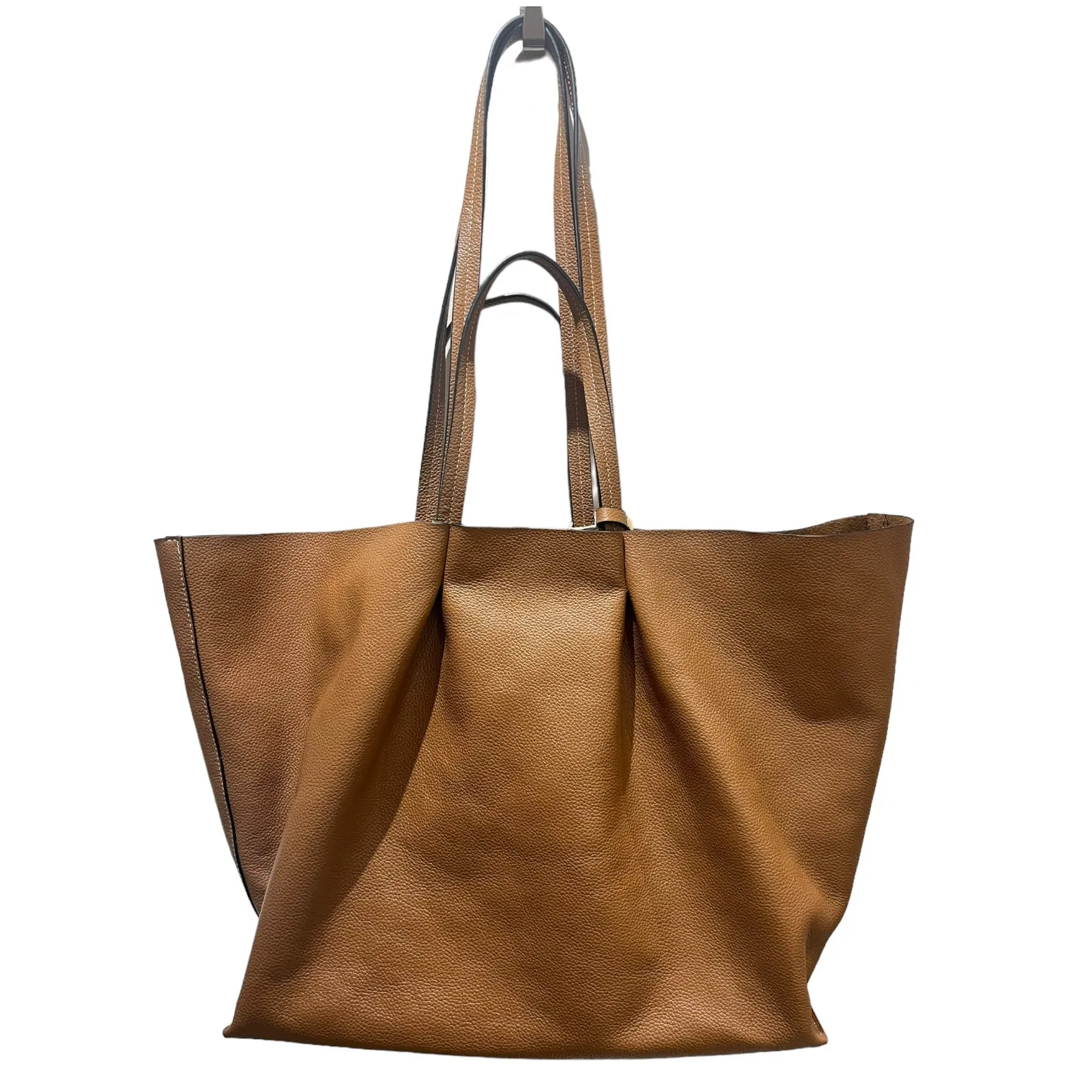 NEW & Other Stories Tan Leather Tote Bag