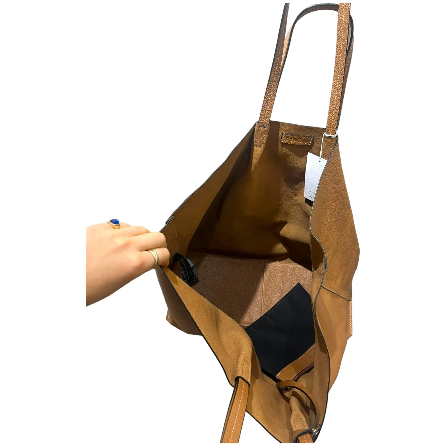 NEW & Other Stories Tan Leather Tote Bag