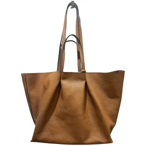 NEW & Other Stories Tan Leather Tote Bag