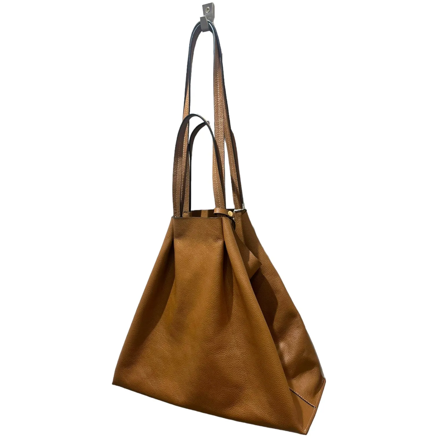 NEW & Other Stories Tan Leather Tote Bag